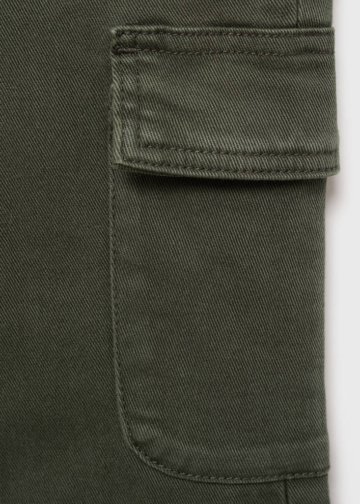 Flared cargo jeans — Forest Green