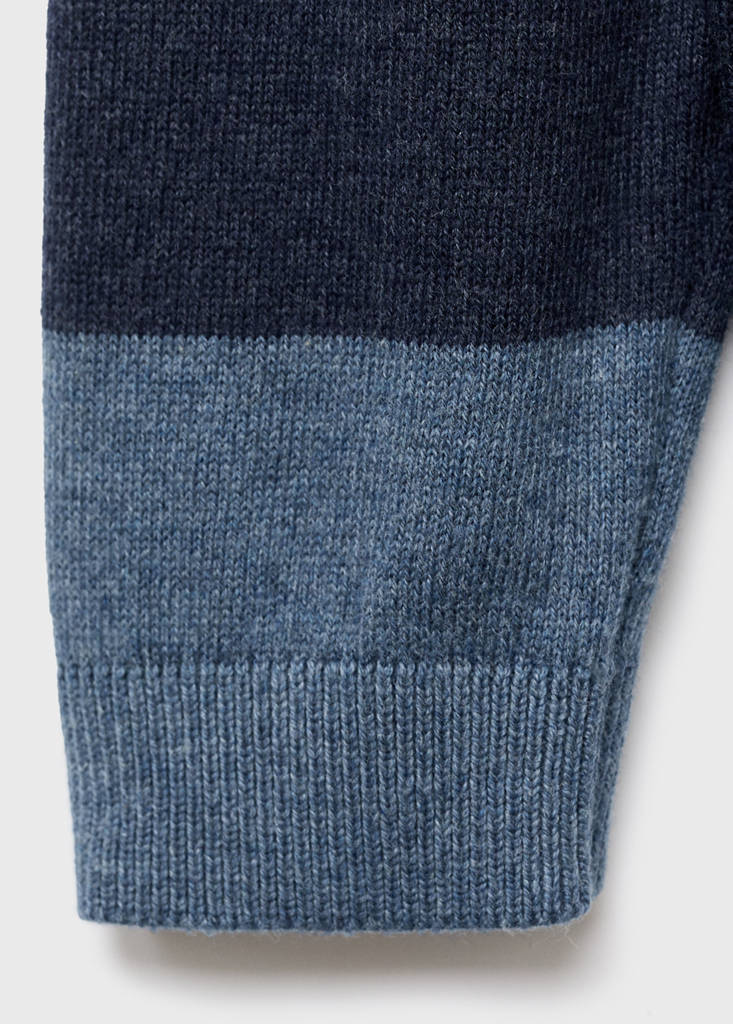 Knit striped sweater — Blue