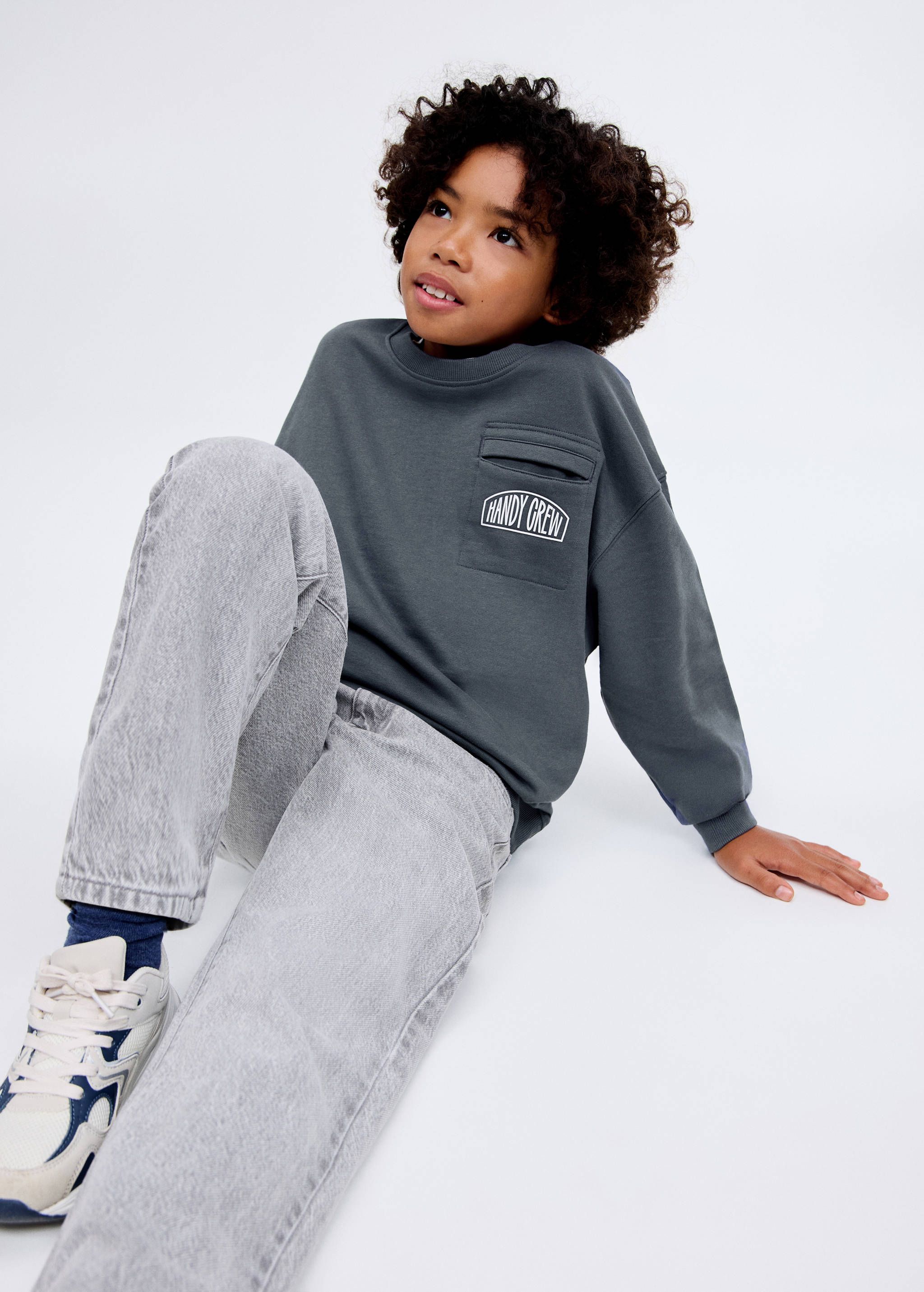 Sudadera algodón estampada - Plano medio