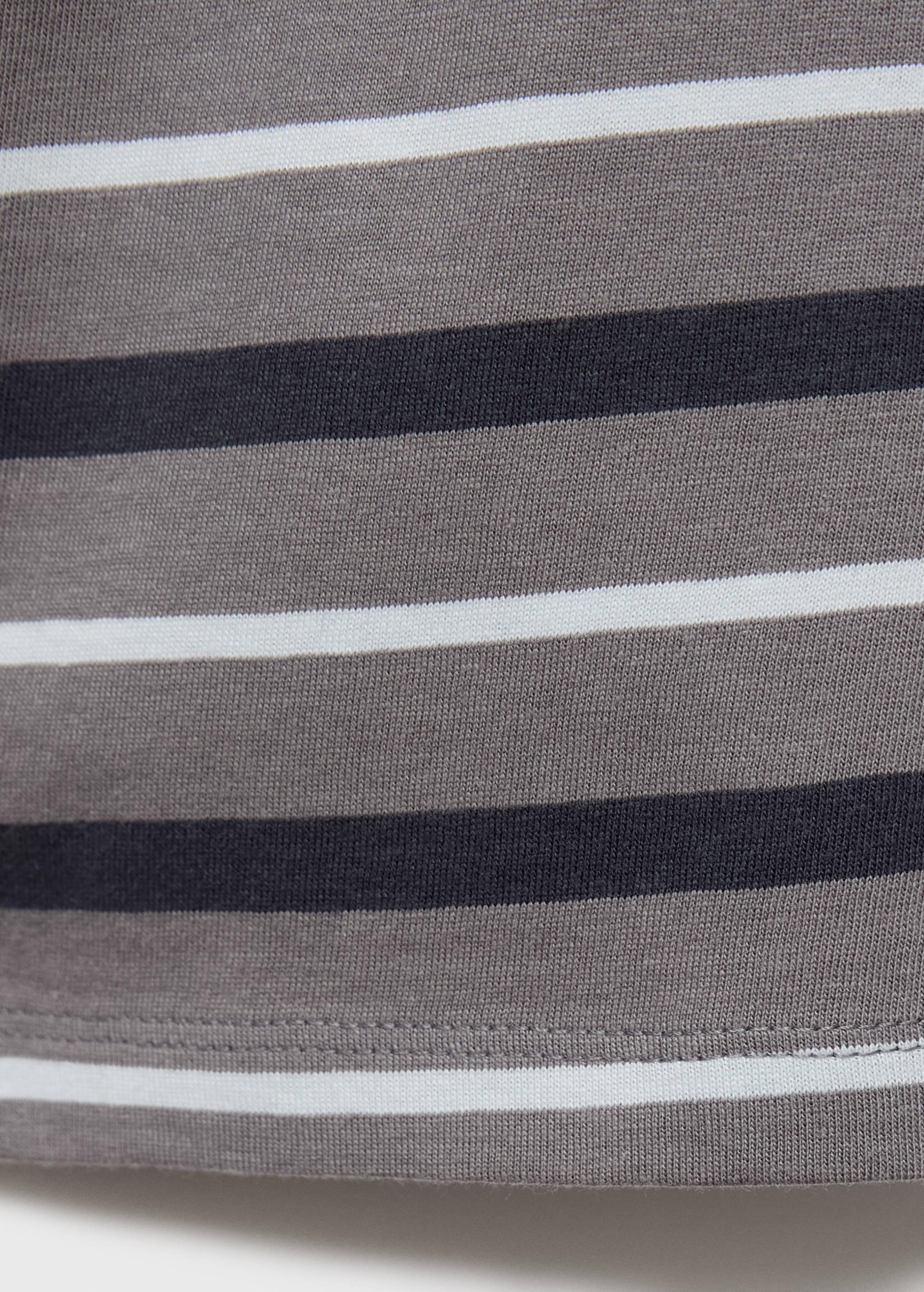 T-shirt à rayures en coton - Détail de l'article 0