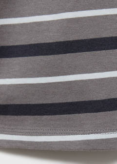Striped cotton t-shirt — Grey 6