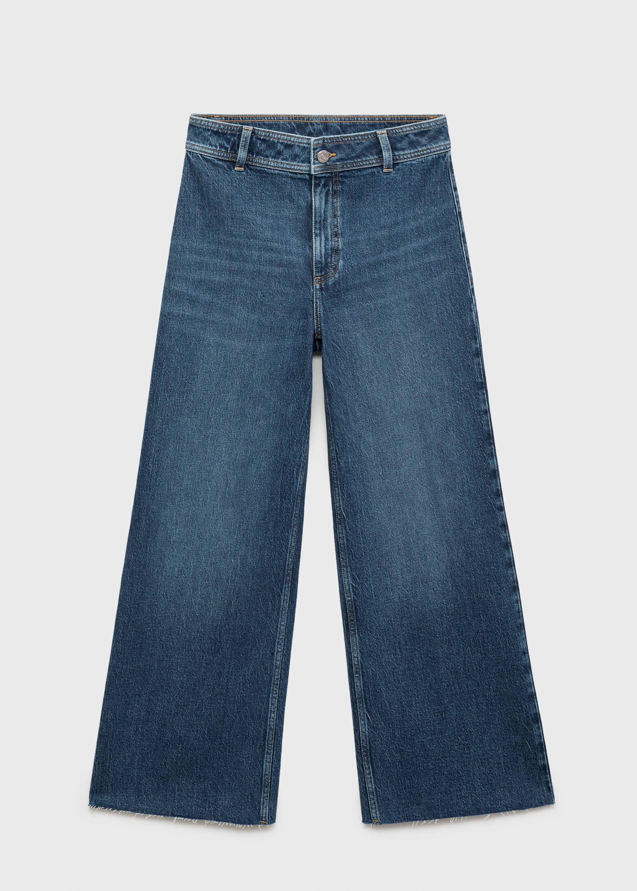 Catherin culotte fazonú, magas derekú farmernadrág - Termék modell nélkül