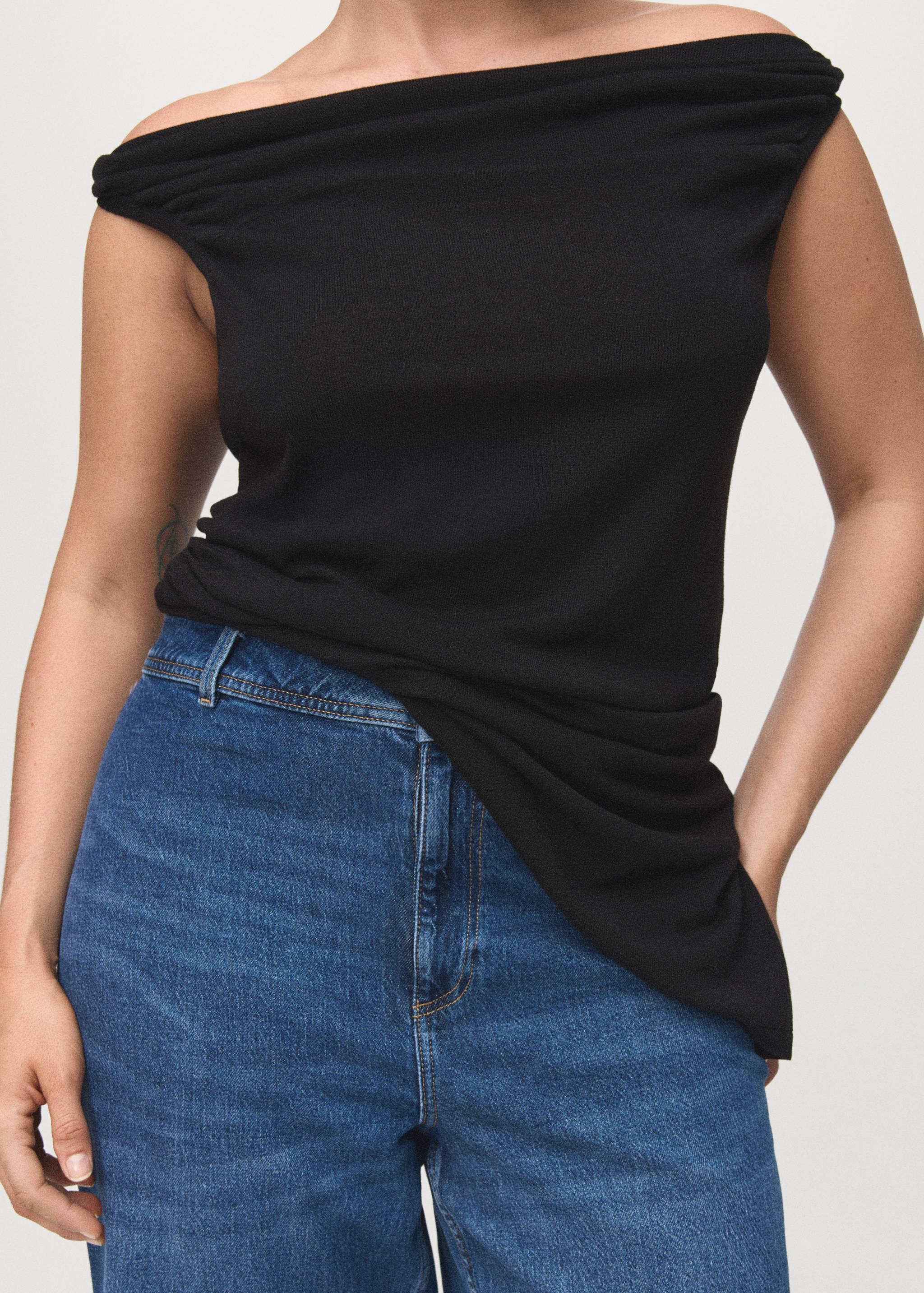 Catherin culotte fazonú, magas derekú farmernadrág - A termék adatai 5