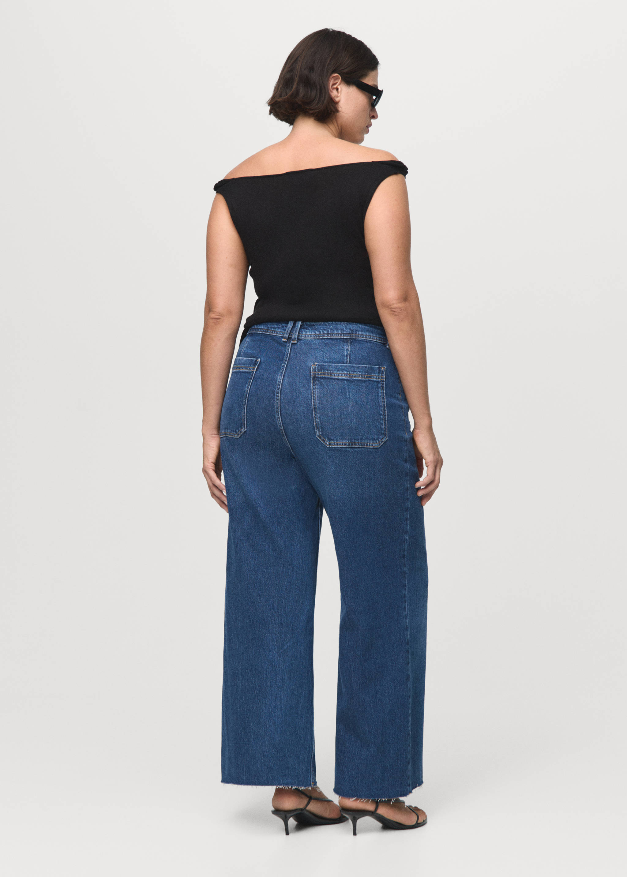 Catherin culotte fazonú, magas derekú farmernadrág - A termék adatai 4