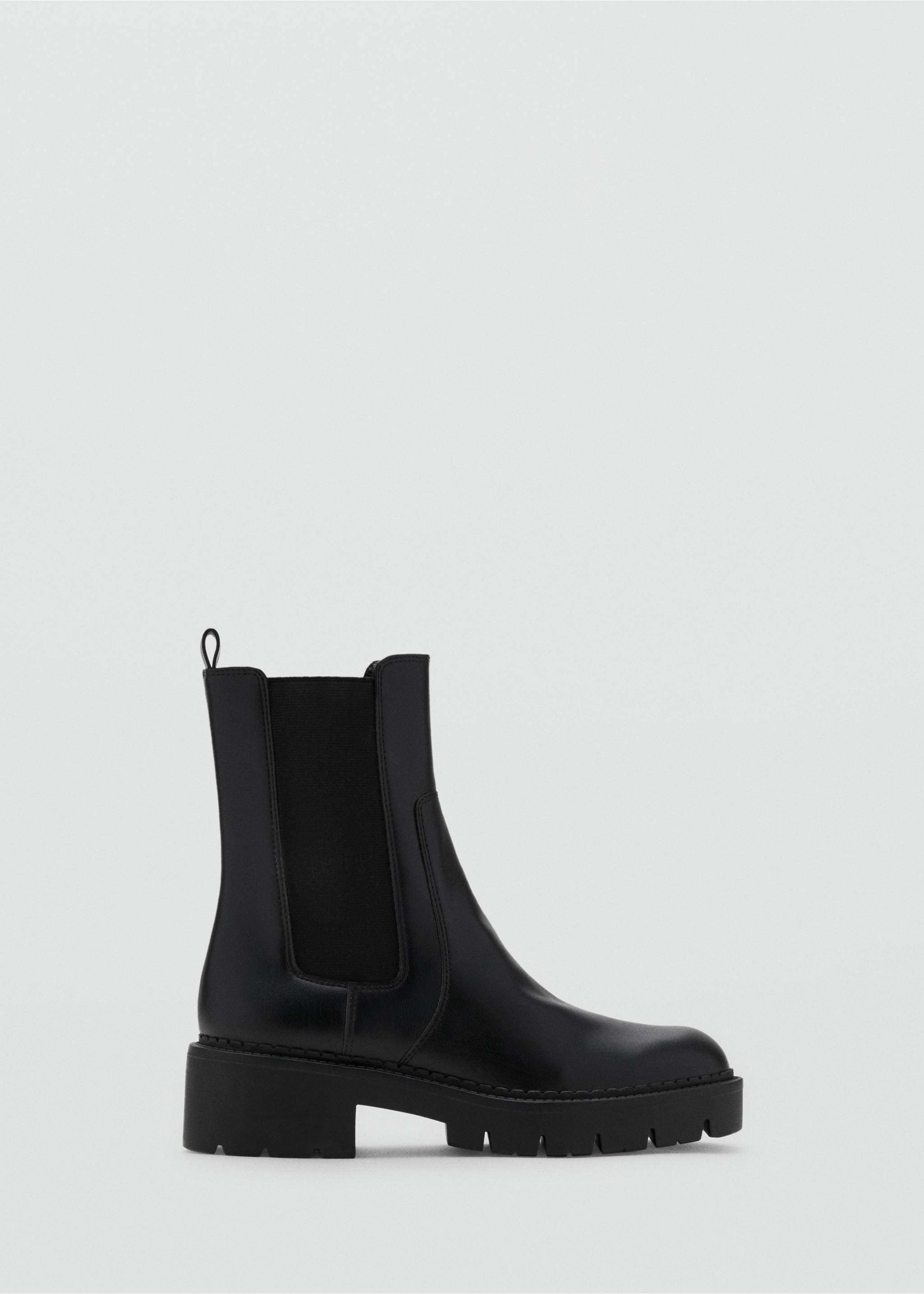 Bottines chelsea semelle track - Article sans modèle, Noir. Ref: 17034426-00.