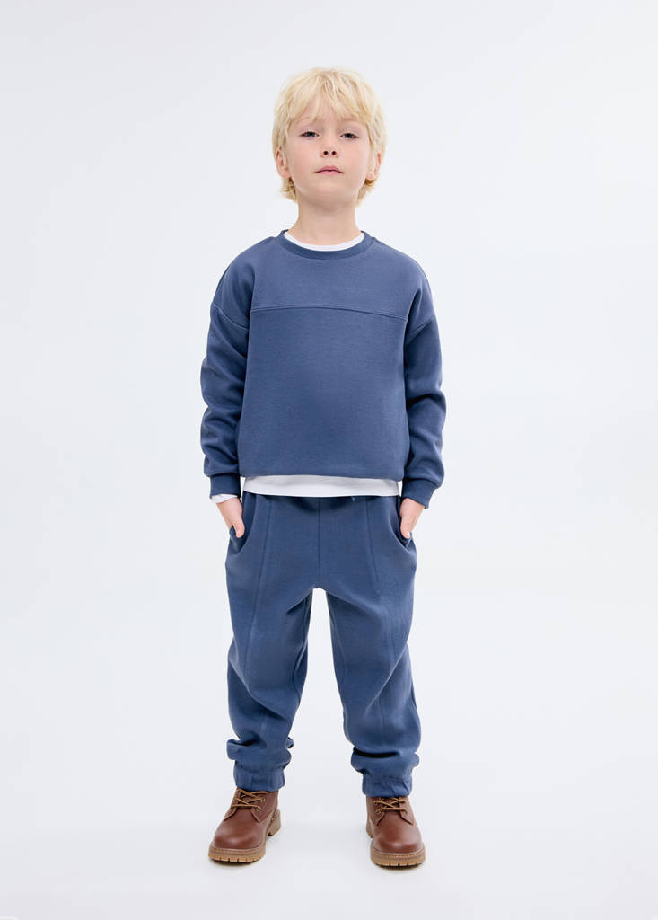 Oversize cotton sweatshirt — Night Blue