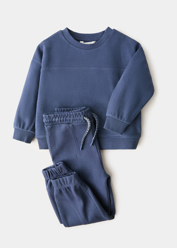 Oversize cotton sweatshirt — Night Blue