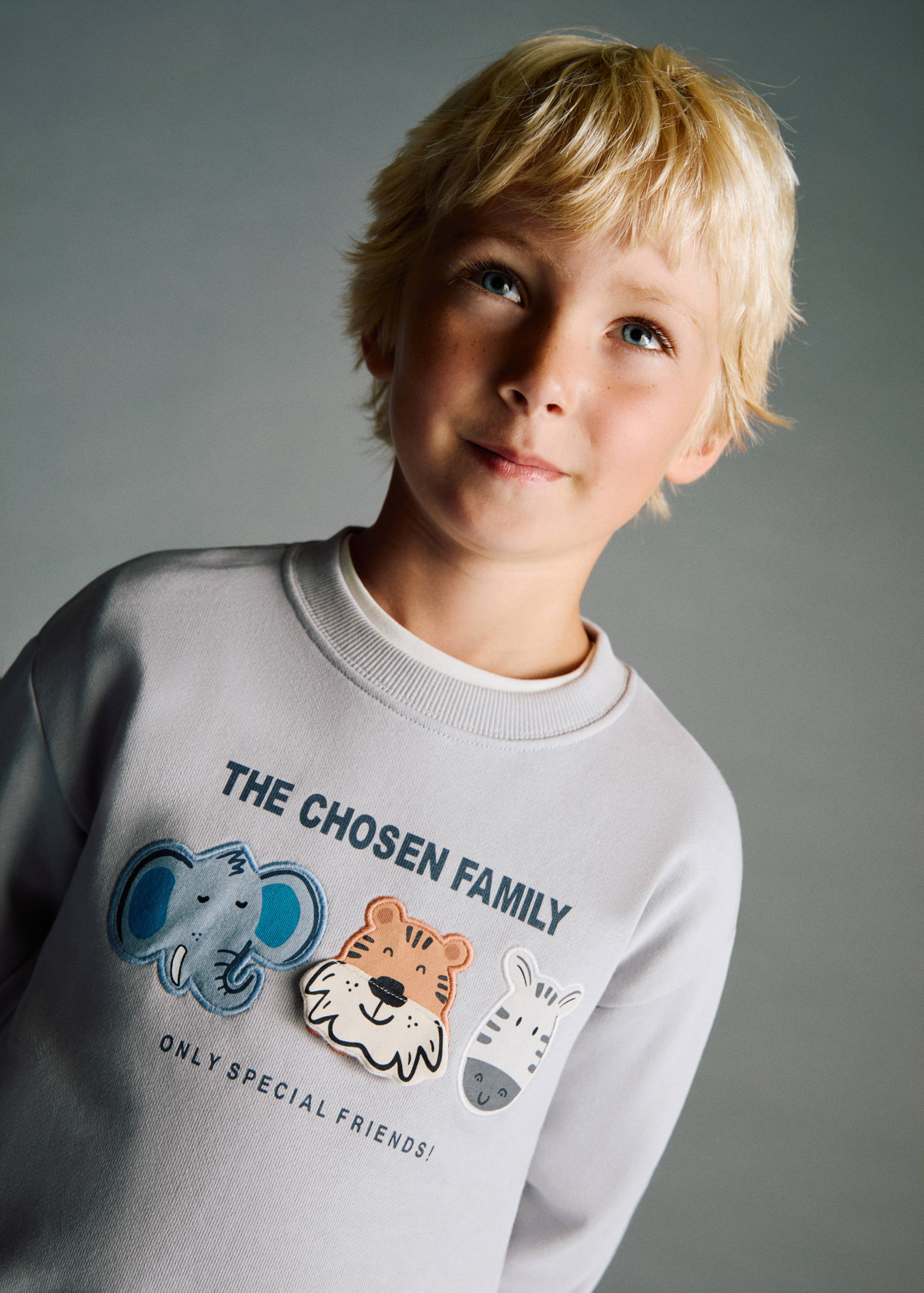 Sudadera animales bordados - Plano medio