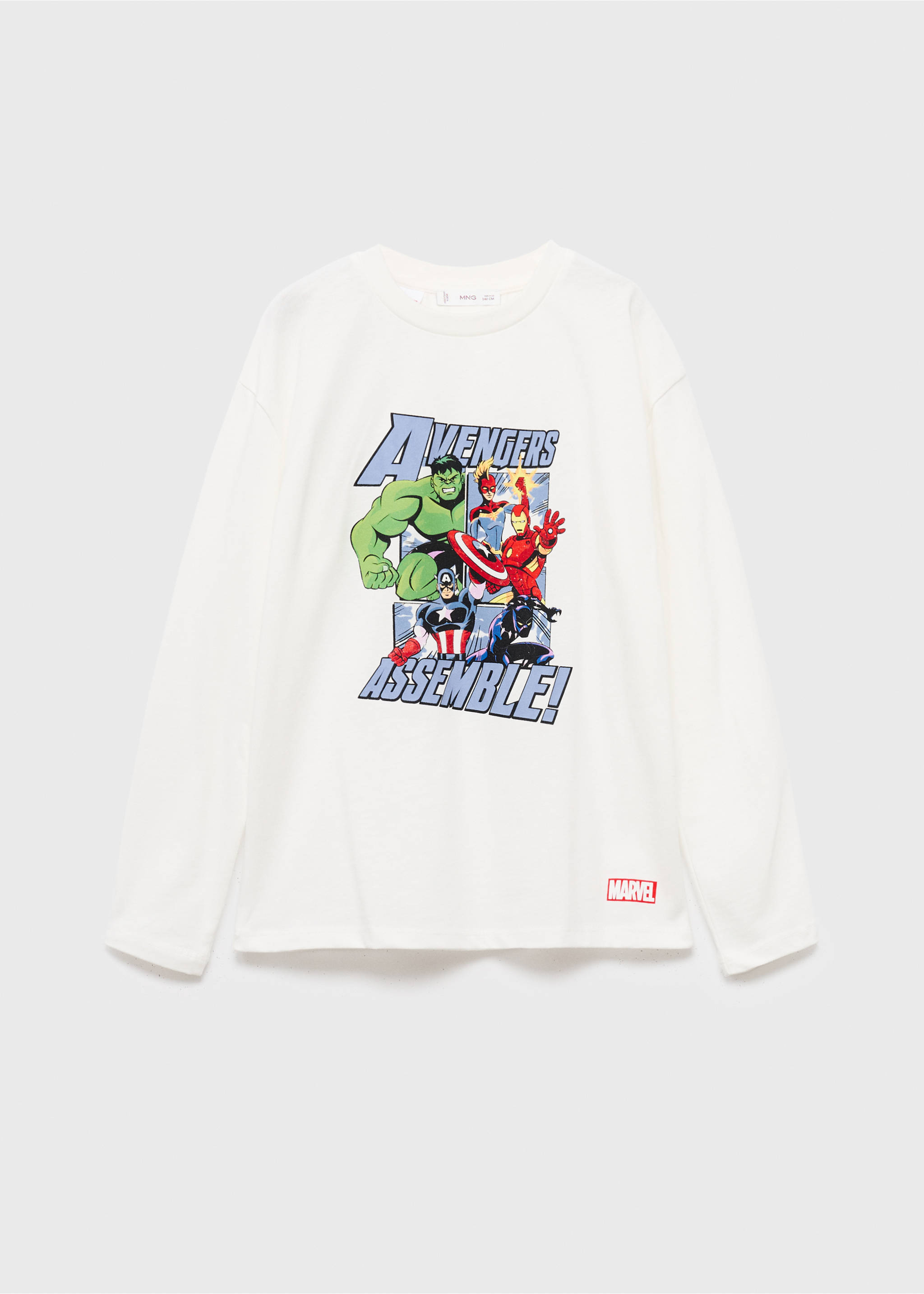 超级英雄棉质MarvelT恤 - null, 灰白. Ref: 17034439-00.