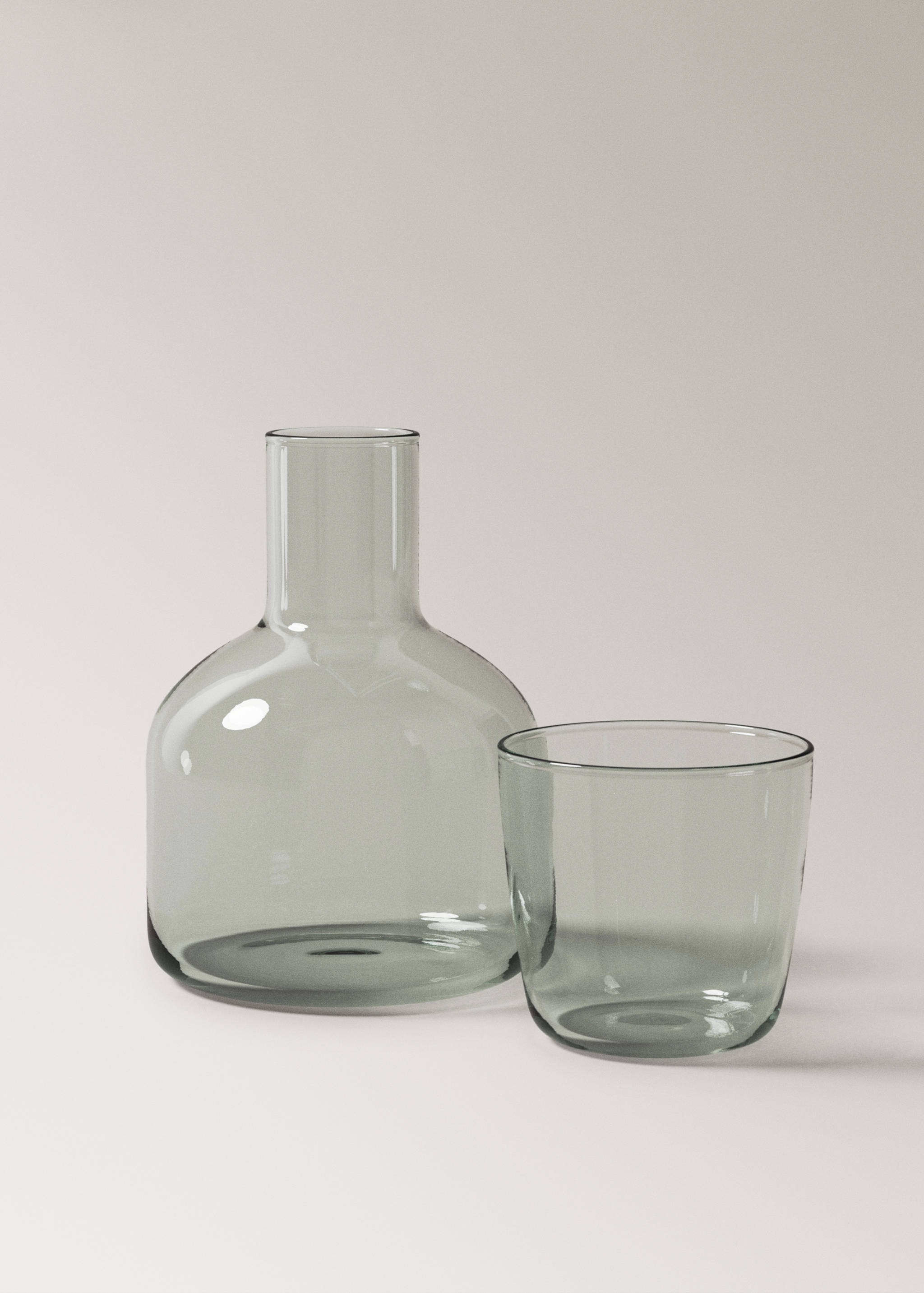 Vase i røykfarget borosilikatglass - Artikkeldetalj 1