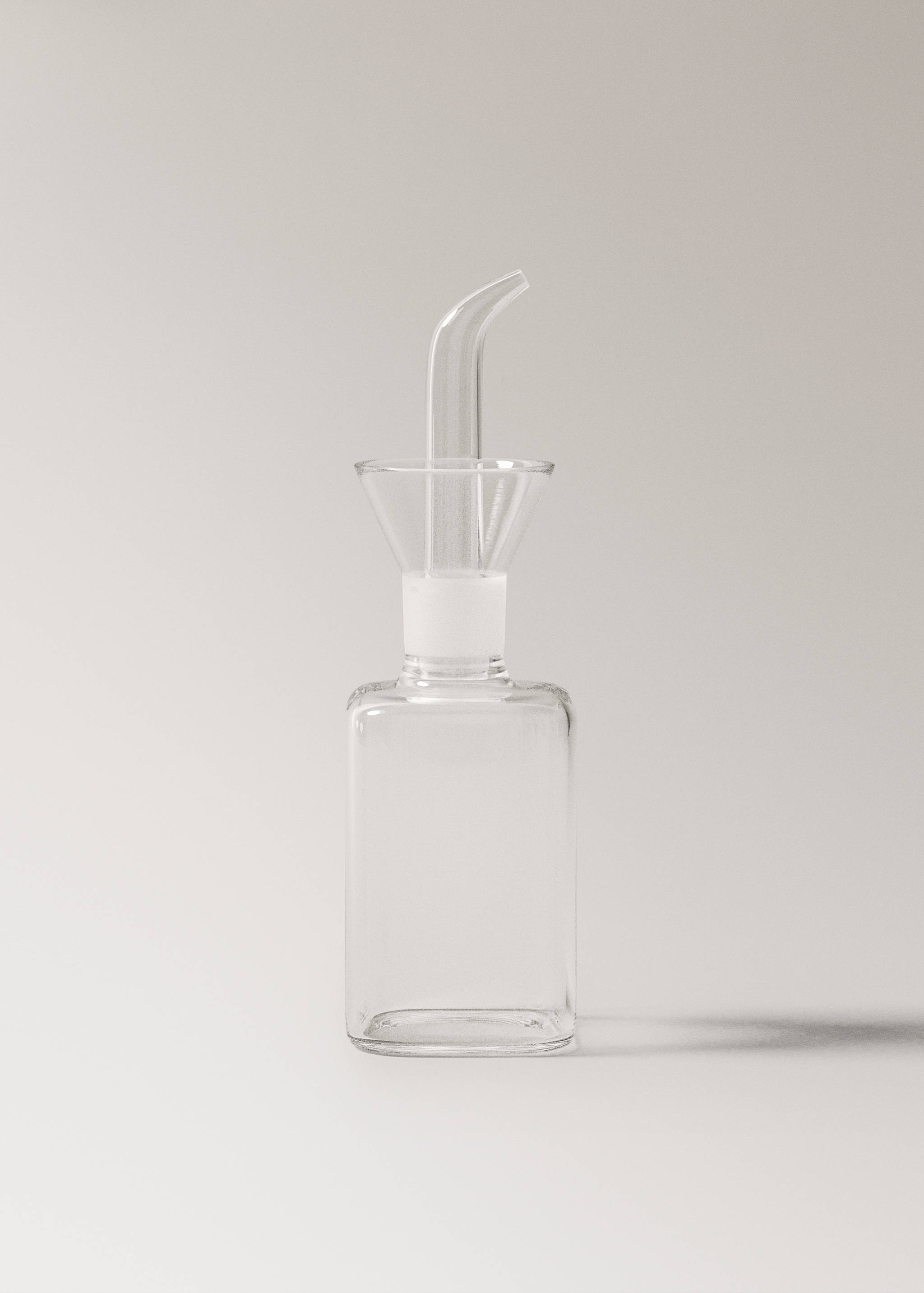 Small transparent borosilicate oil cruet - Article without model