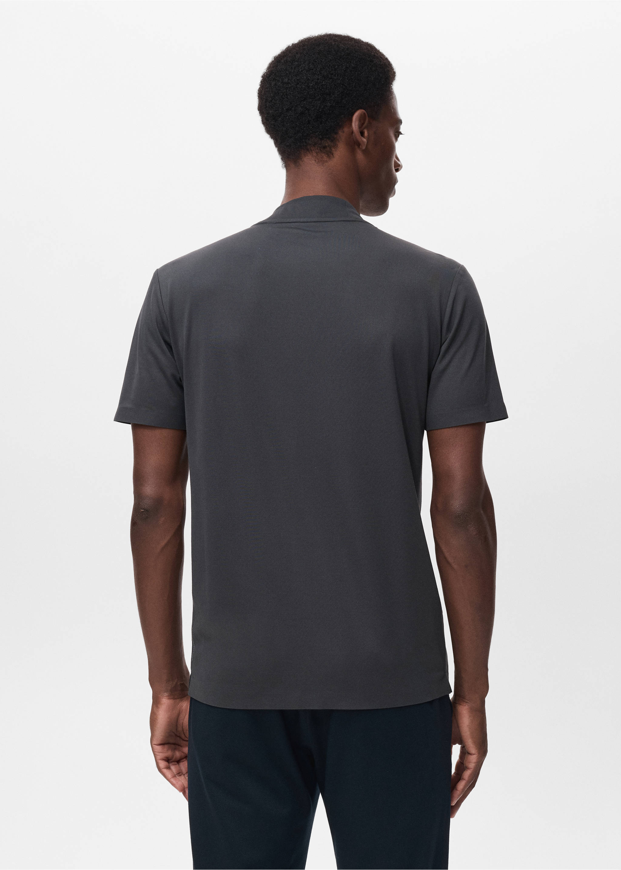 COOLMAX® slim fit T-shirt - Reverse of the article, Dark Green. Ref: 17034449-00.