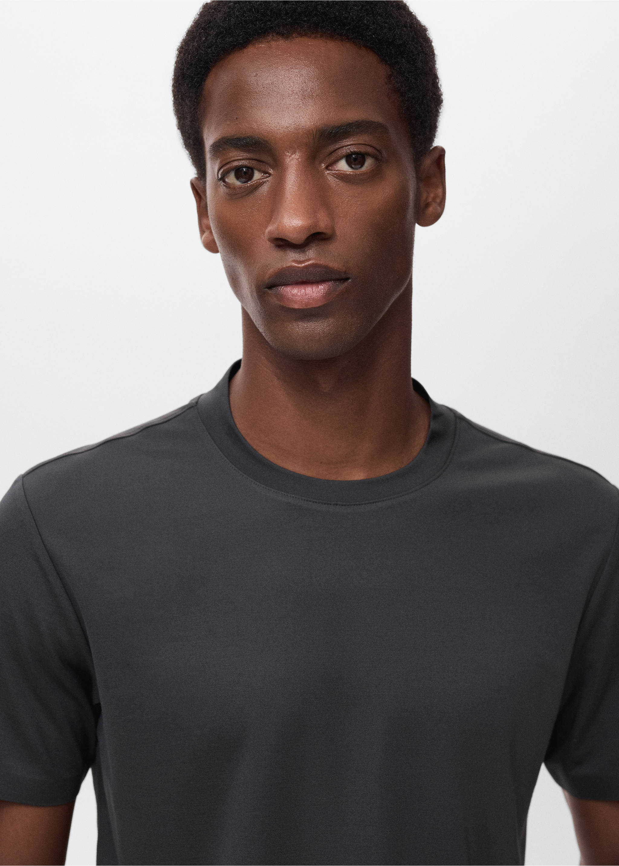 COOLMAX® slim fit T-shirt - Details of the article 1, Dark Green. Ref: 17034449-00.