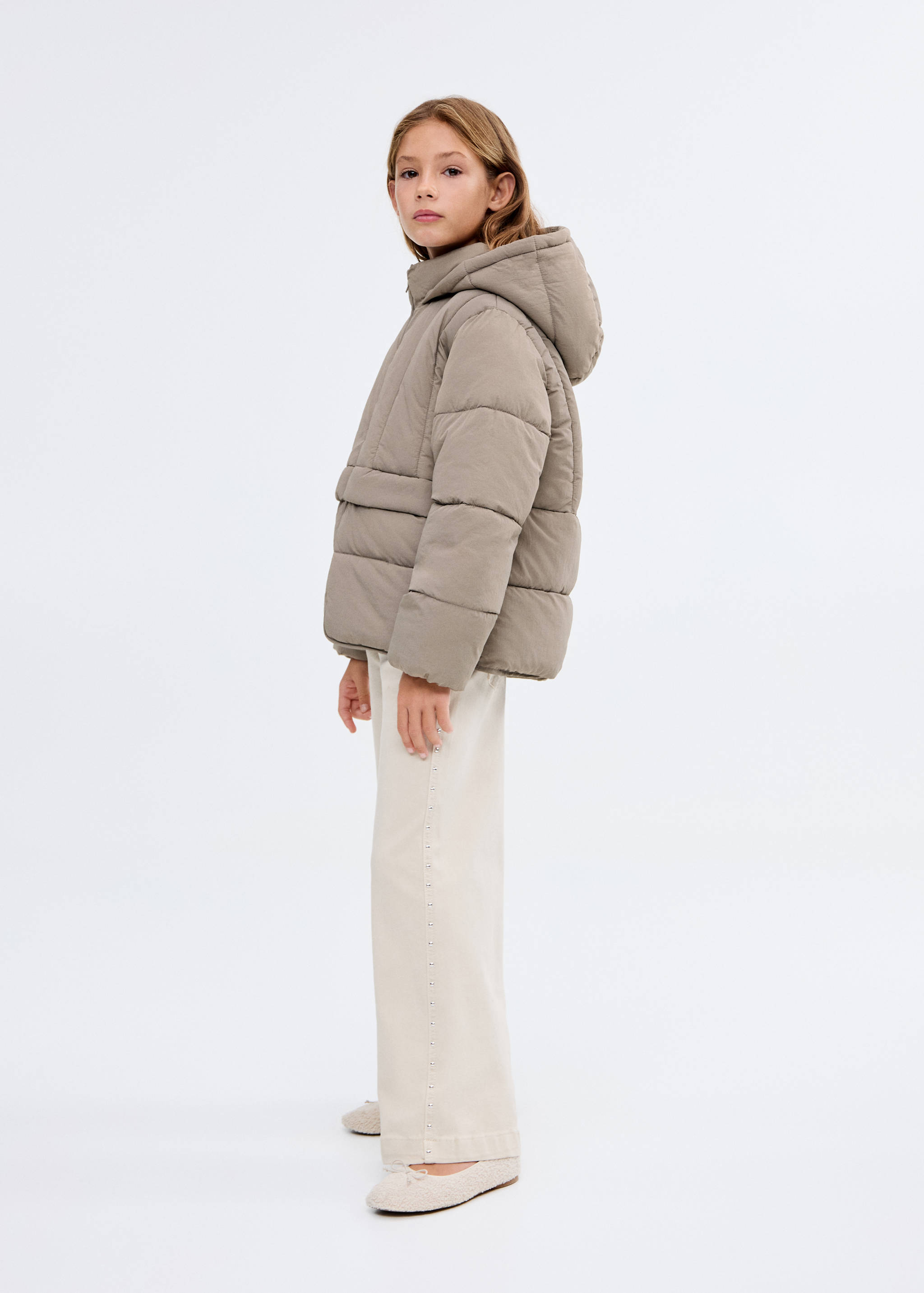 Hood puffer coat - General plane