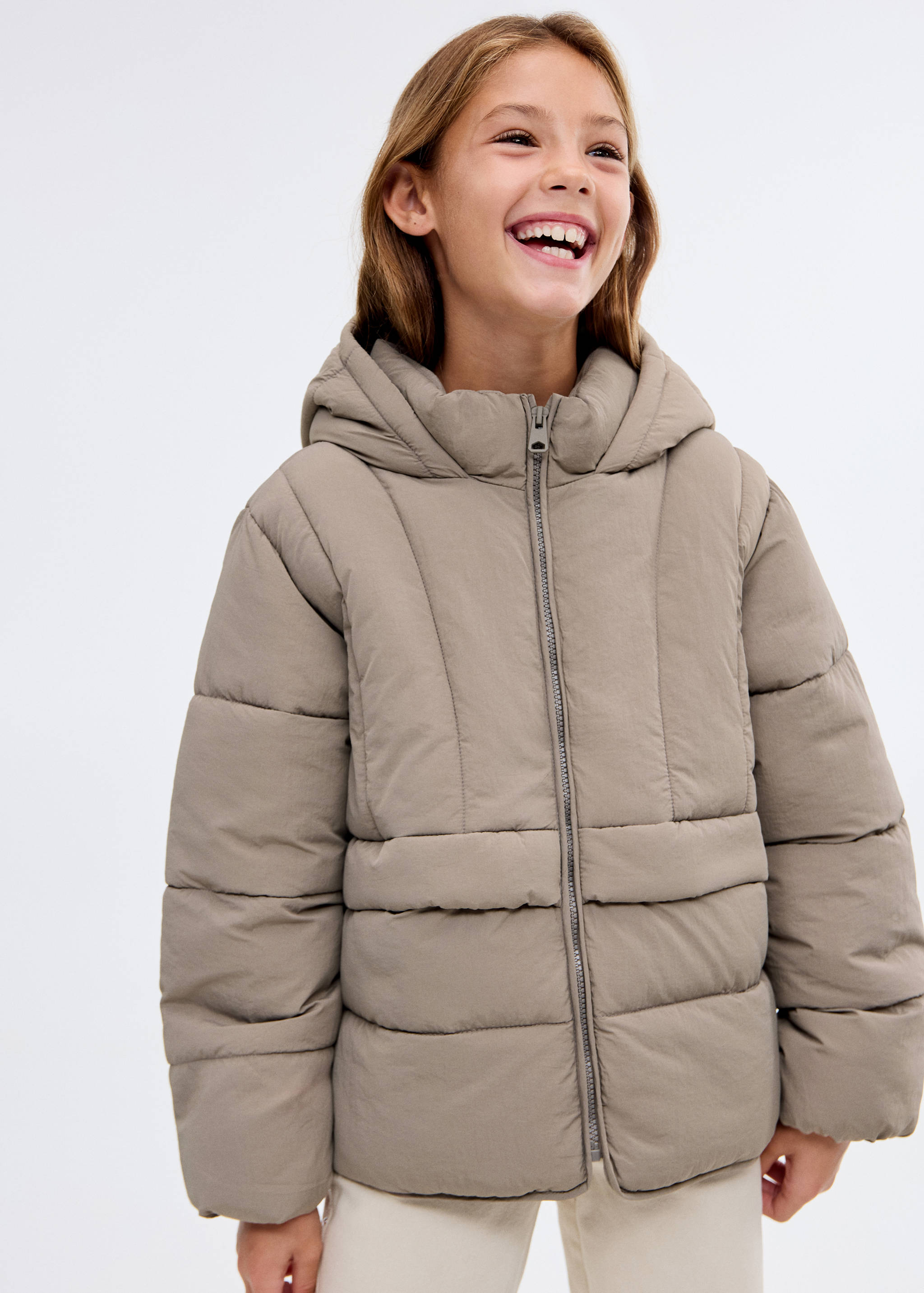 Hood puffer coat - Medium plane