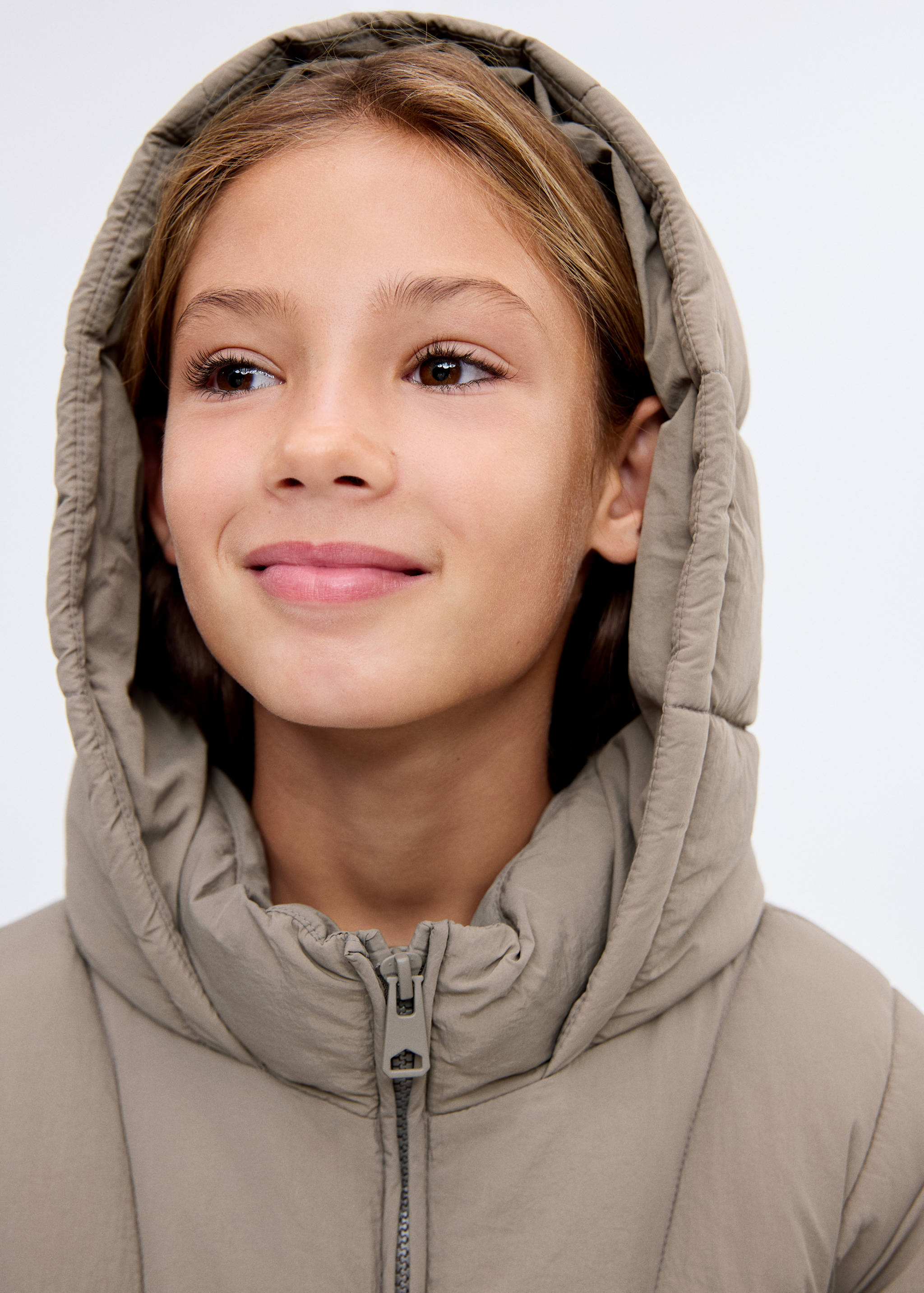 Hood puffer coat - Details of the article 1