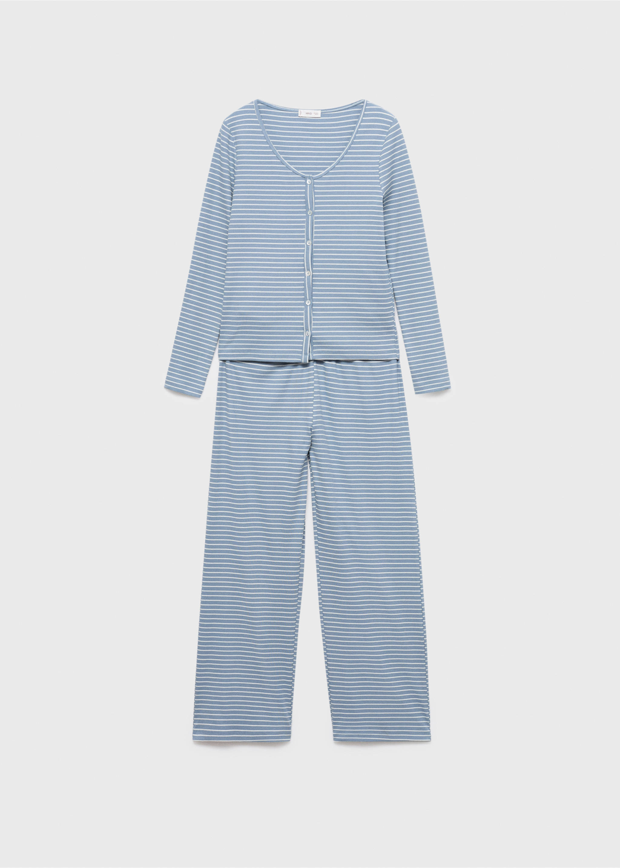 Ensemble pyjama coton - Article sans modèle, Bleu ciel. Ref: 17034775-00.