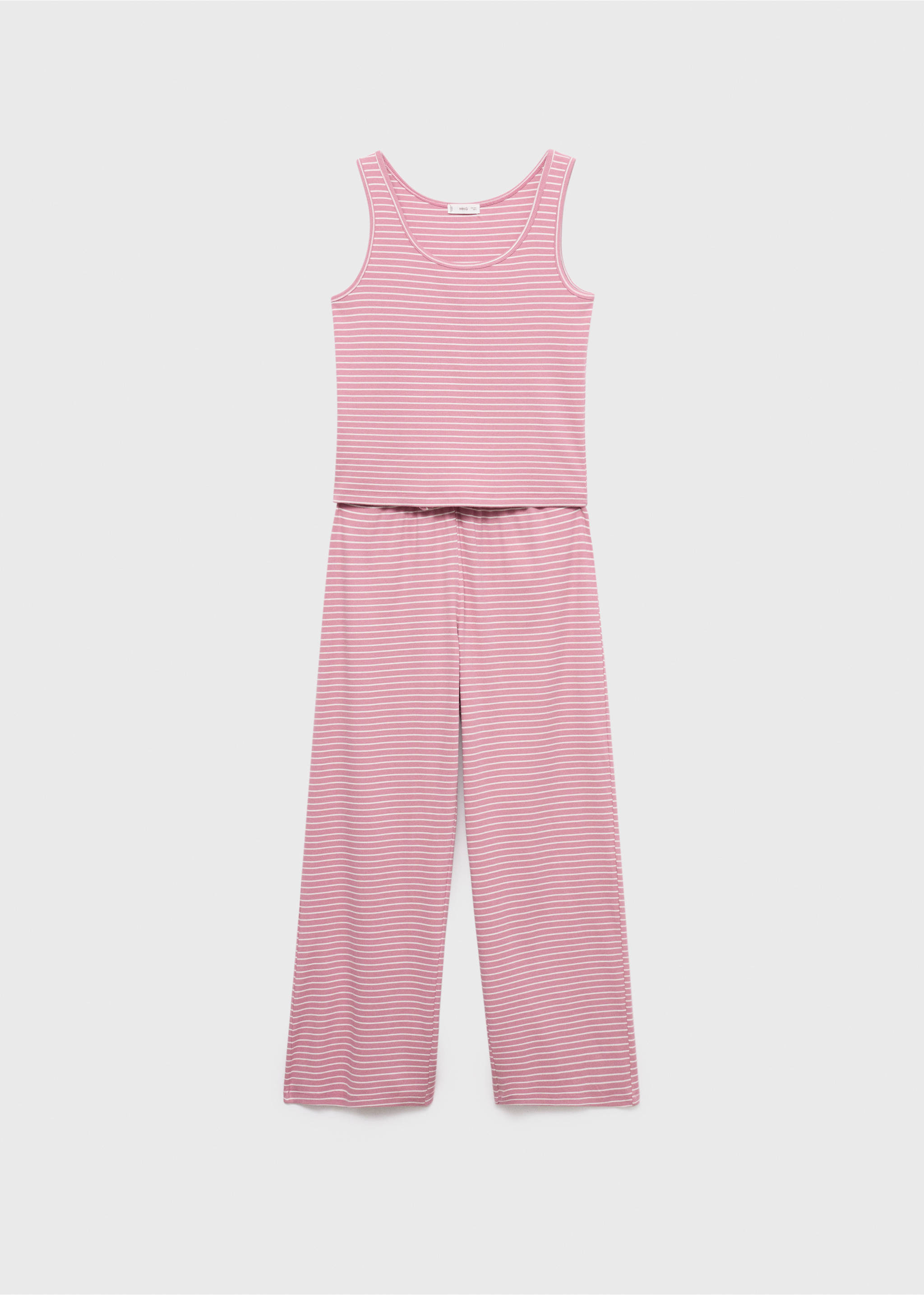 Комплект длинная пижама - Обратная сторона изделия, Пастельно-розовый. Ref: 17034775-00.