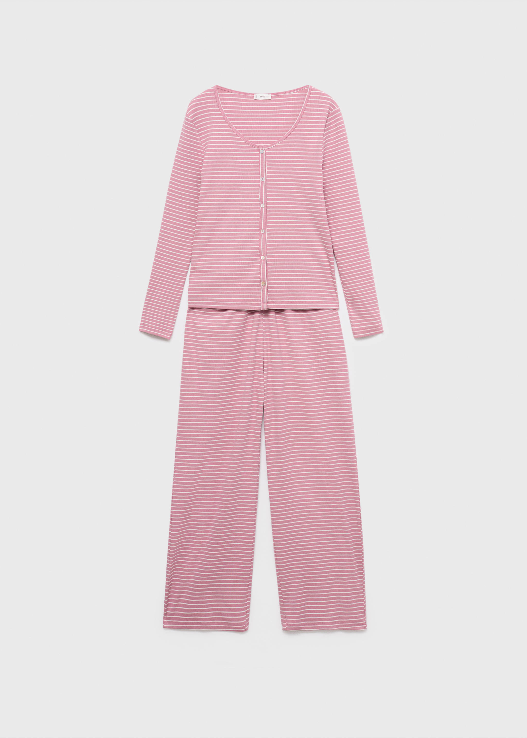 Ensemble pyjama coton - Article sans modèle, Rose pastel. Ref: 17034775-00.