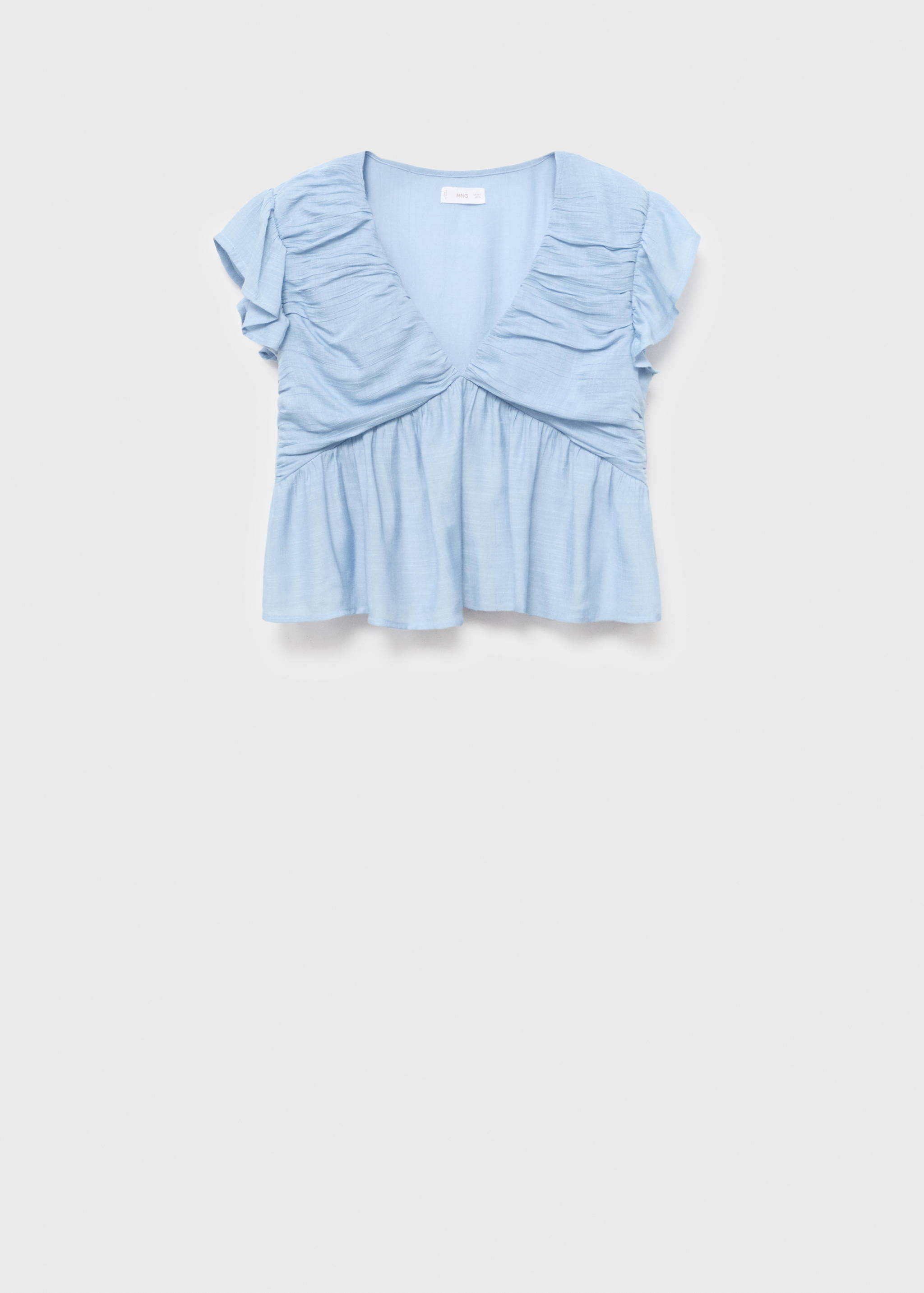 Volanlı büzgü detaylı bluz - Modelsiz ürün