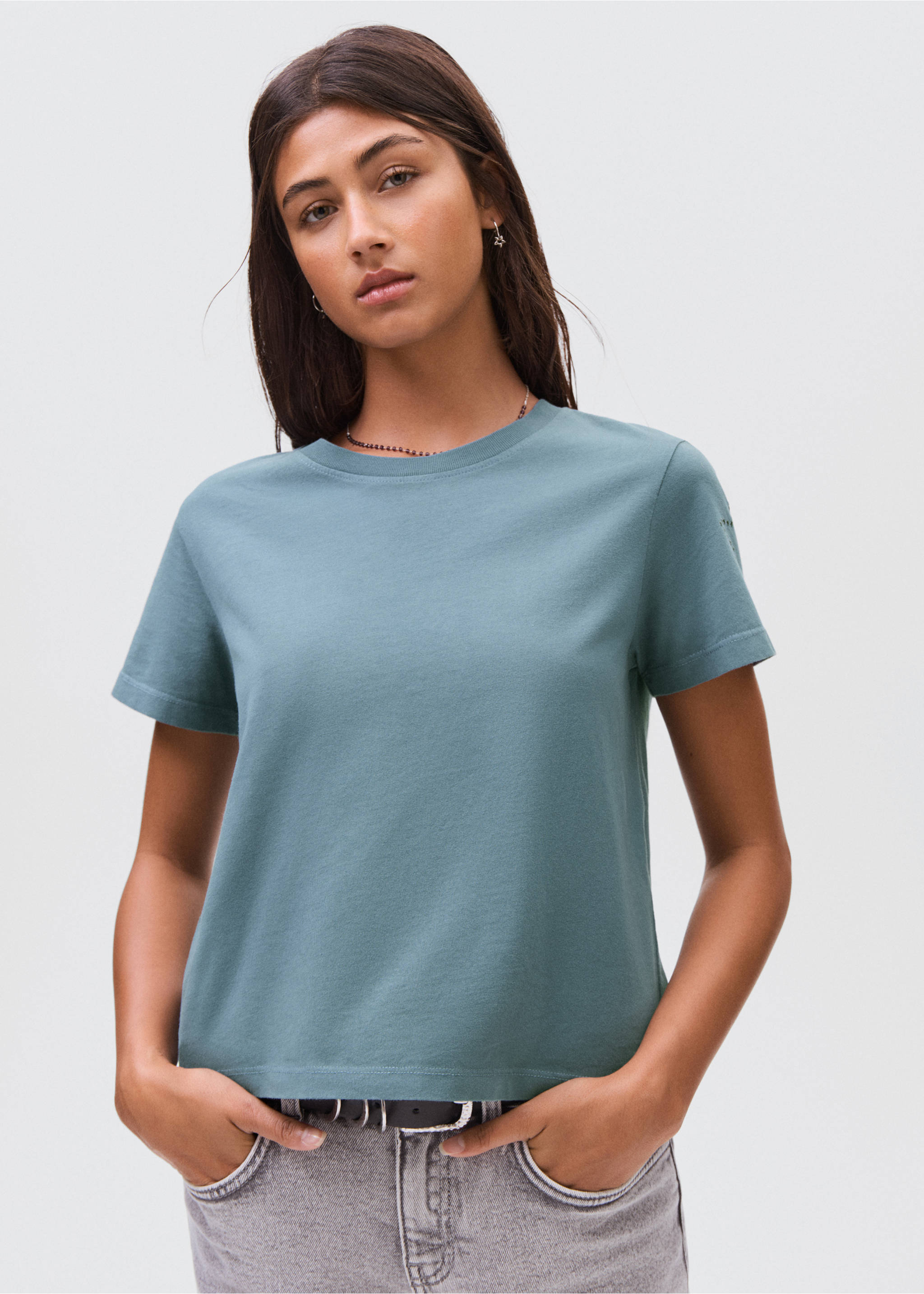 Star-studded t-shirt - Medium plane, Green. Ref: 17034782-00.