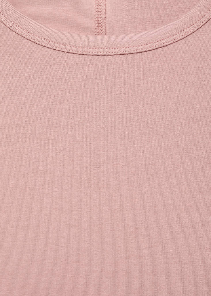 Fitted cotton t-shirt — Pink