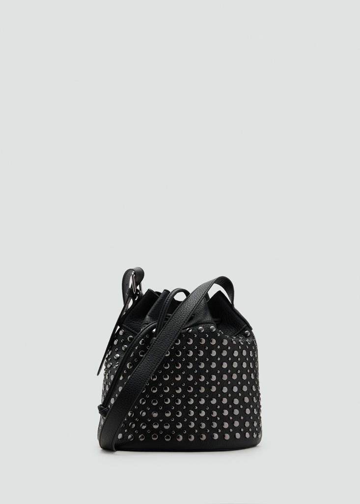 MANGO TEEN - Sac seau à clous noir - Taille unique - Fille Teen