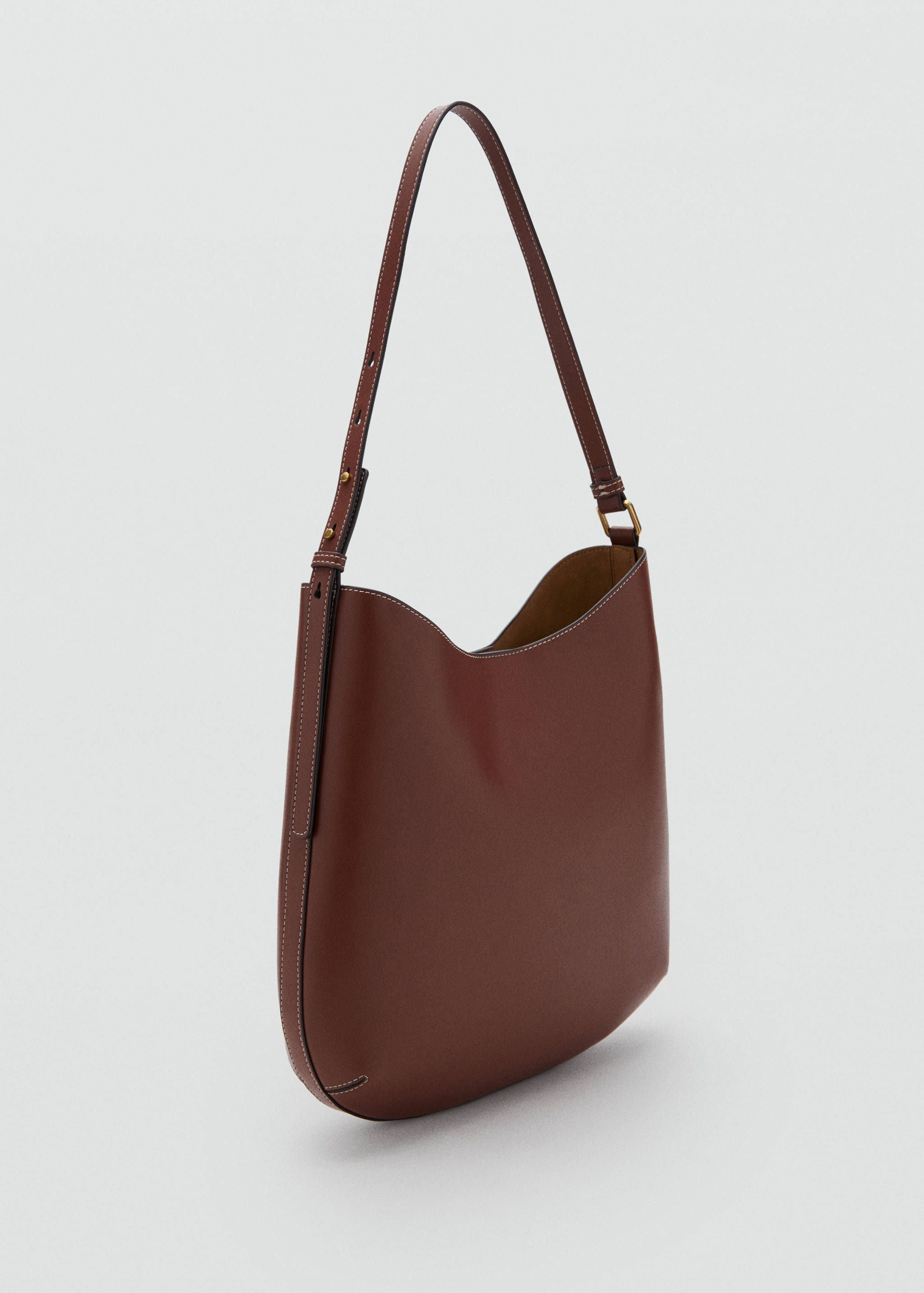 Large oval shoulder bag - Medium plane