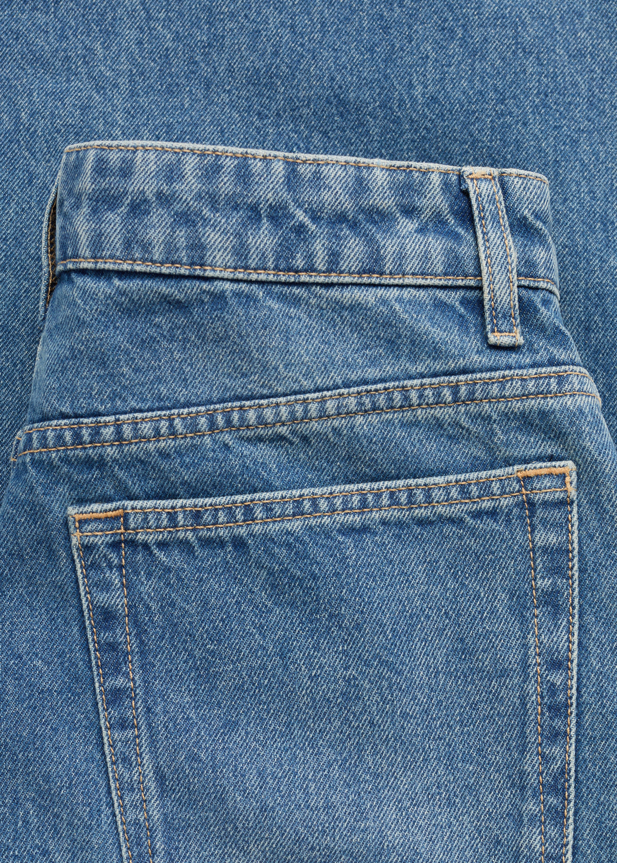 Calças de ganga abaloadas com cintura média - Pormenor do artigo 0