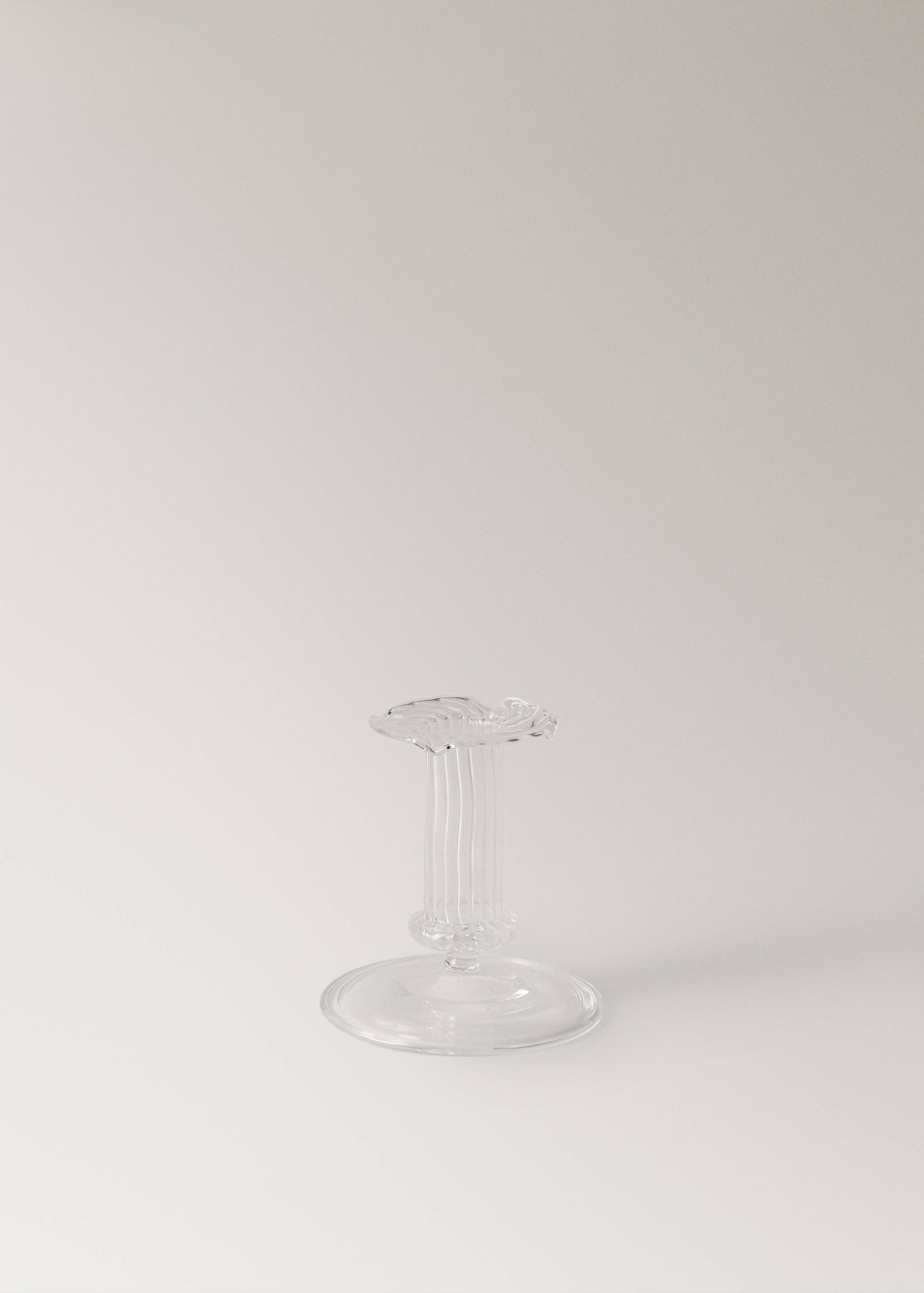 Borosilicate glass candelabra with stem detail - Article without model