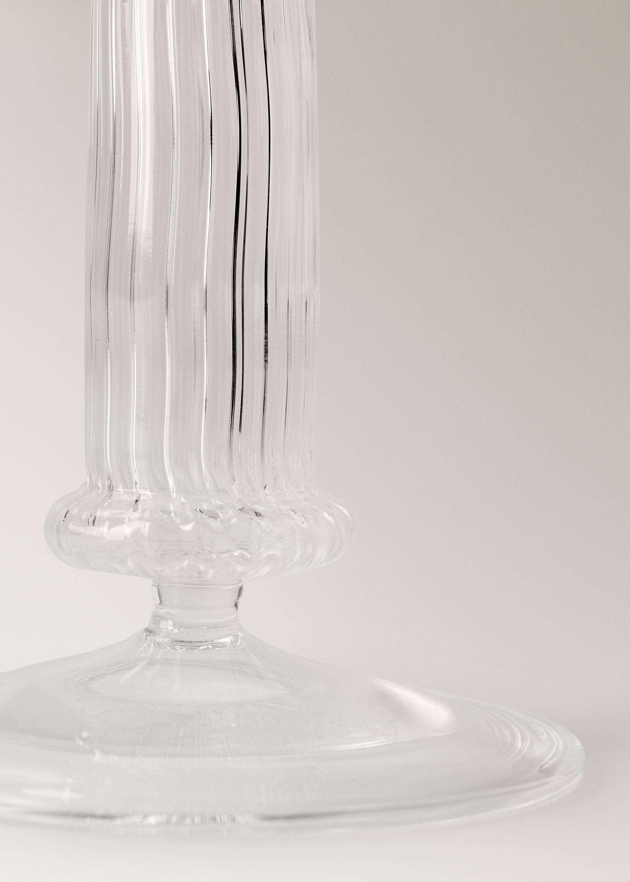 Borosilicate glass candelabra with stem detail - Details of the article 2