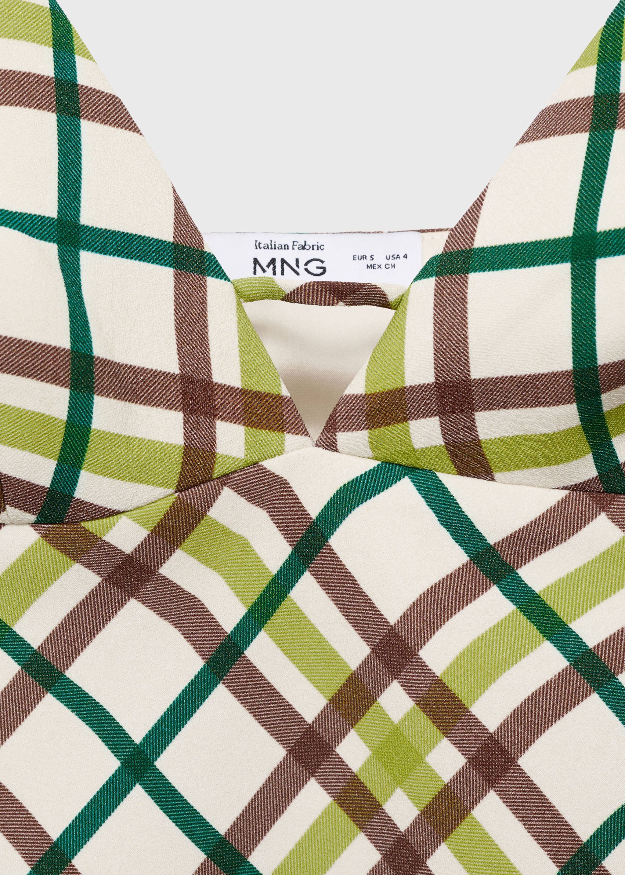 Check neckline dress - Details of the article 8