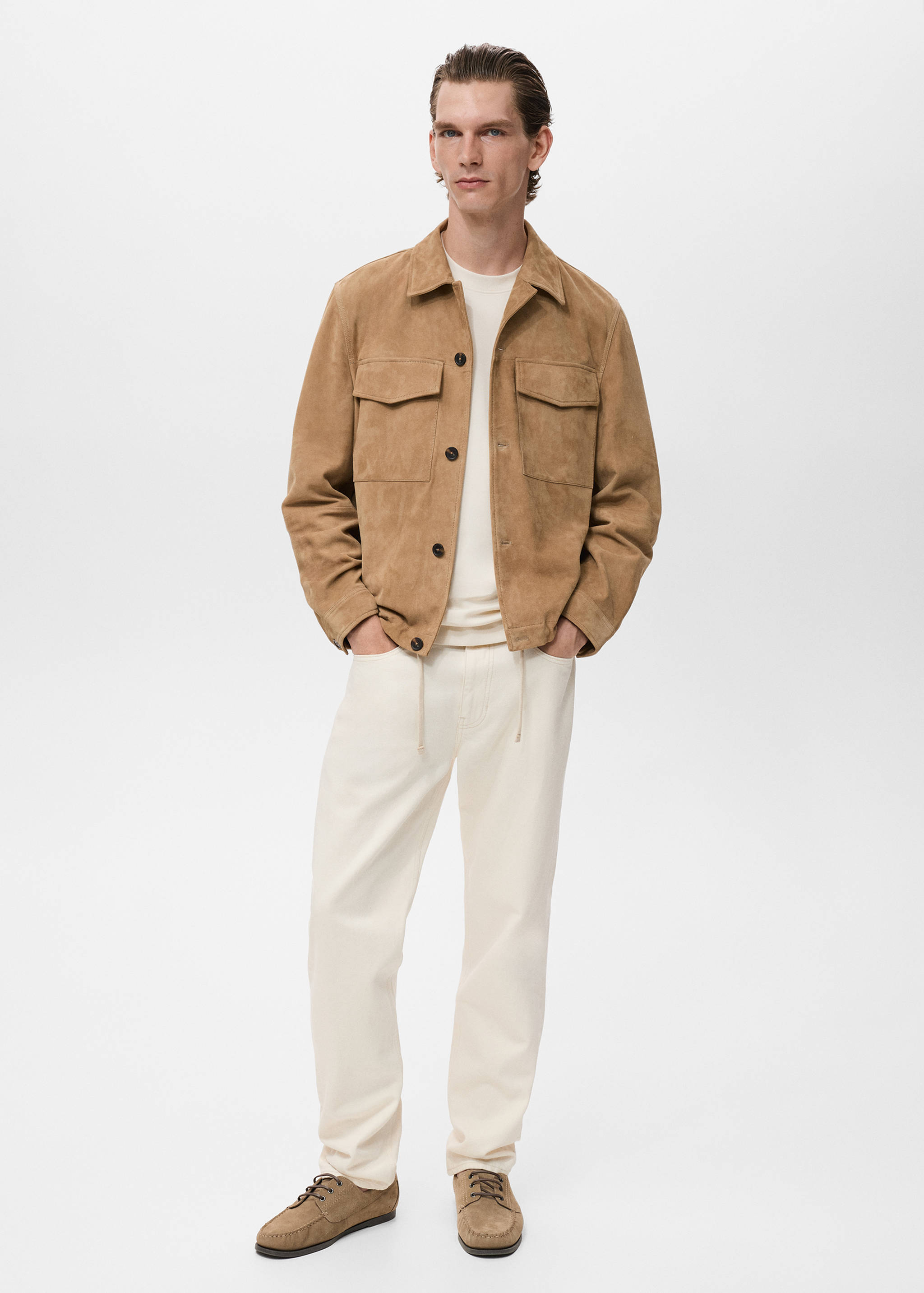 Куртка 100% замша с карманами - Общий план