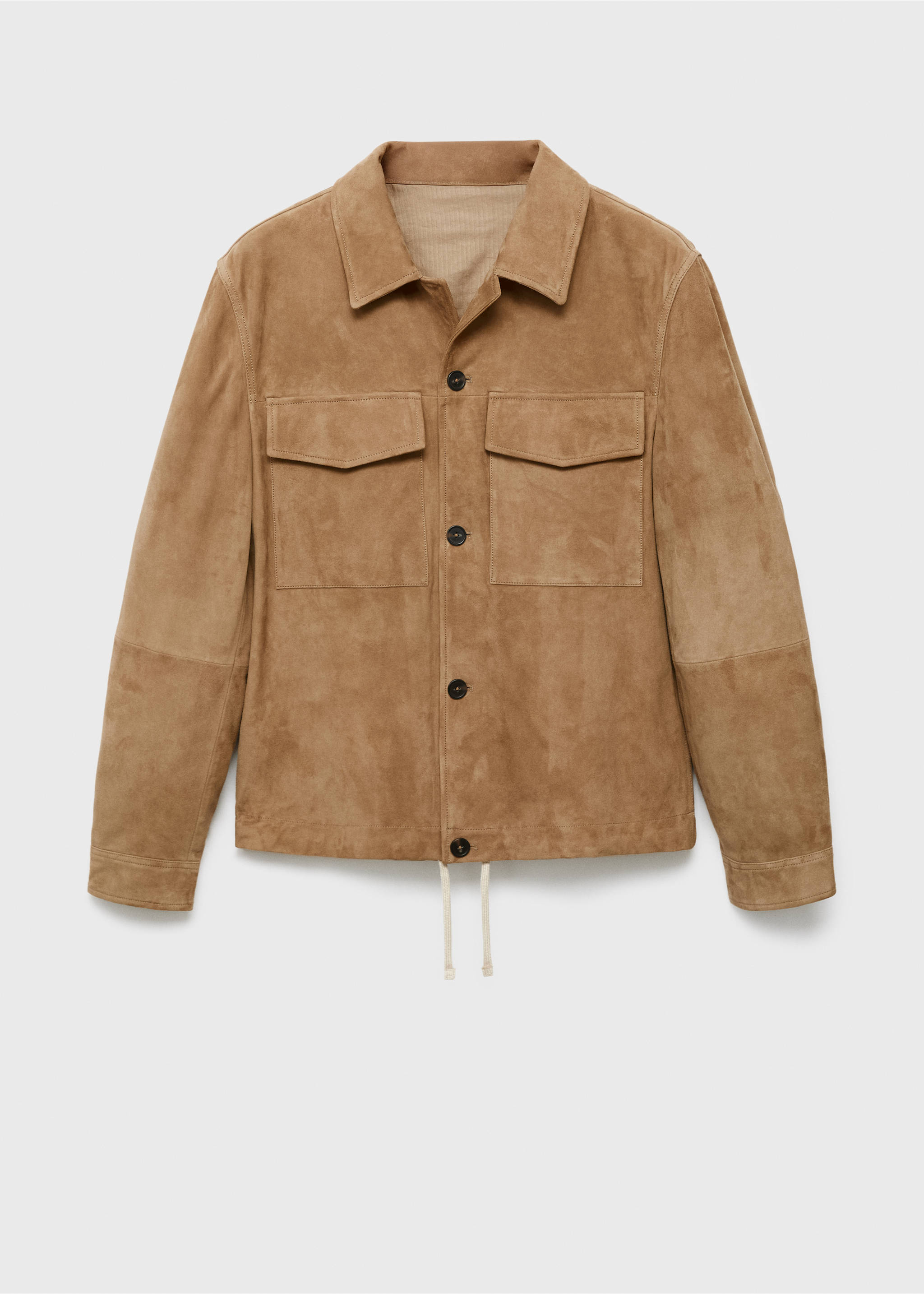 Куртка 100% замша с карманами - Изделие без модели, Коричневый средний. Ref: 17035140-00.