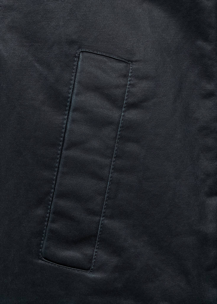 Waxed-effect parka — Navy
