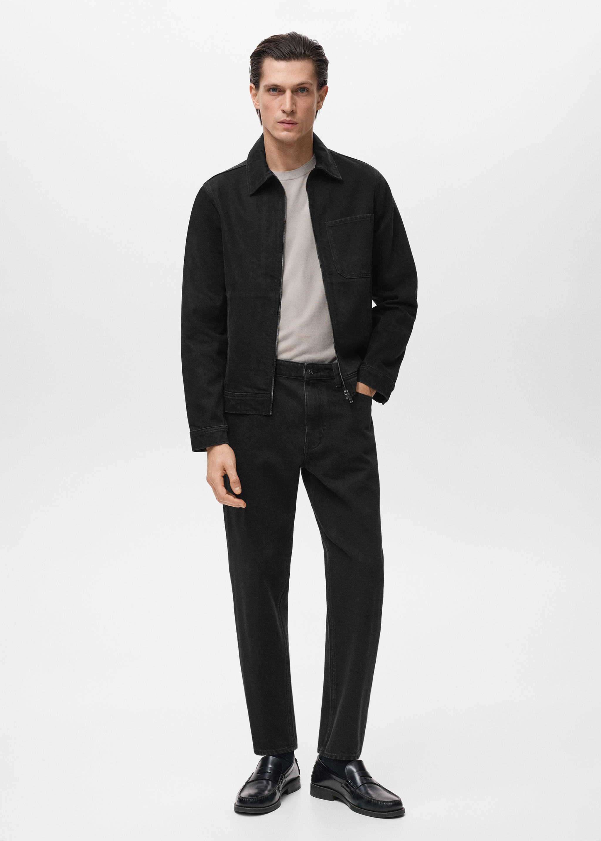 Denim jacket with pockets - General plane