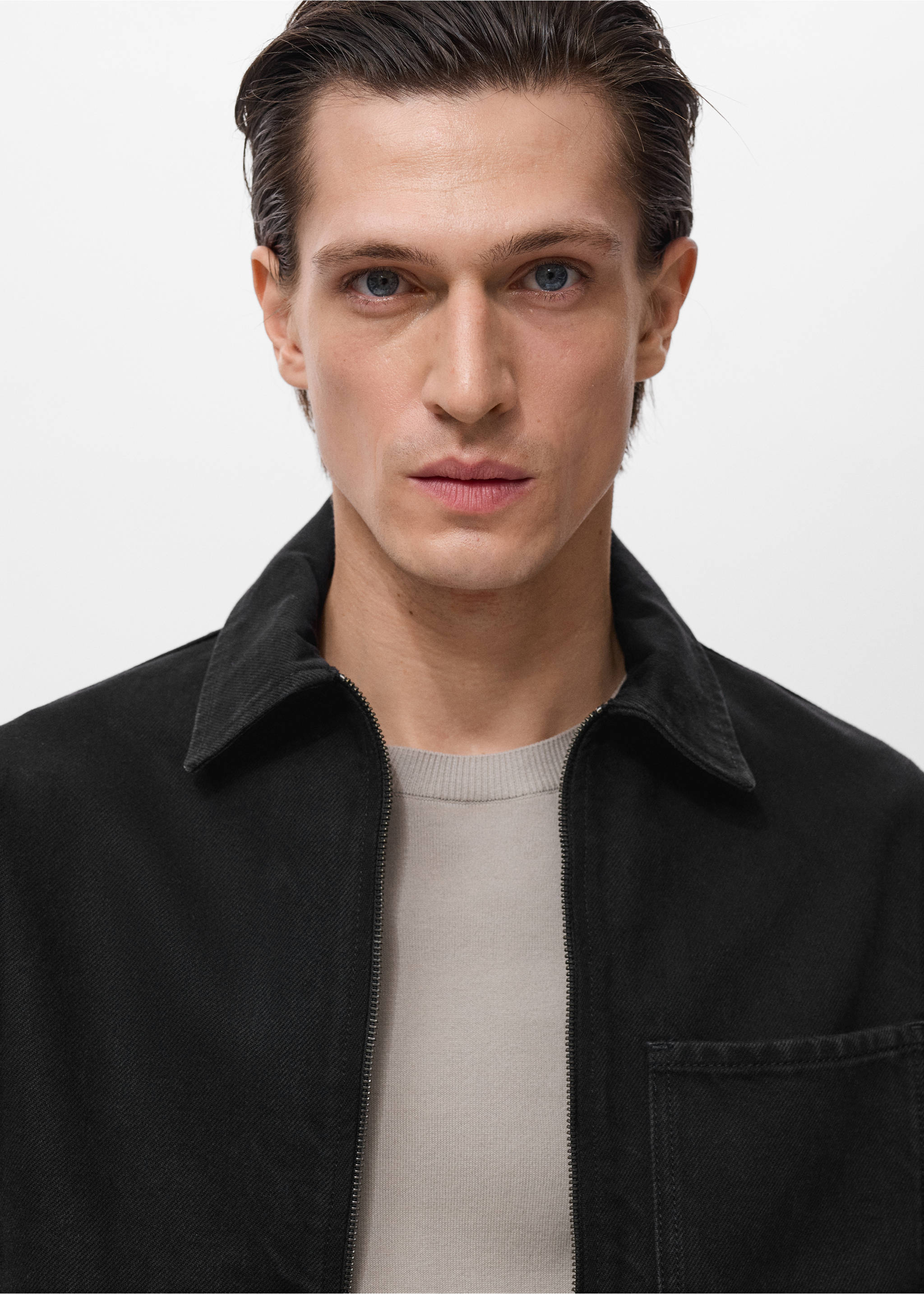 Blouson en jean poche - Détail de l'article 1, Black denim. Ref: 17035143-00.