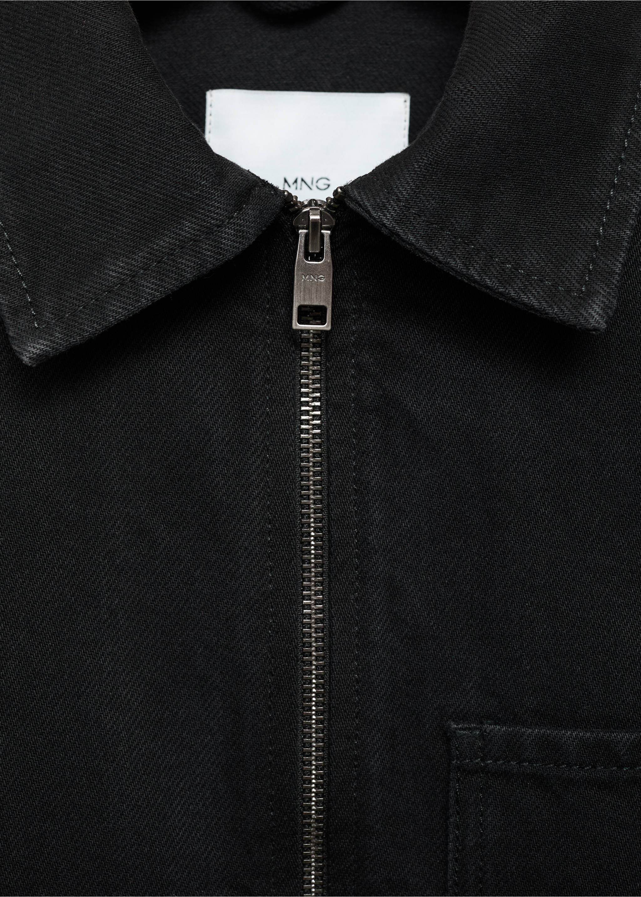 Blouson en jean poche - Détail de l'article 8, Black denim. Ref: 17035143-00.