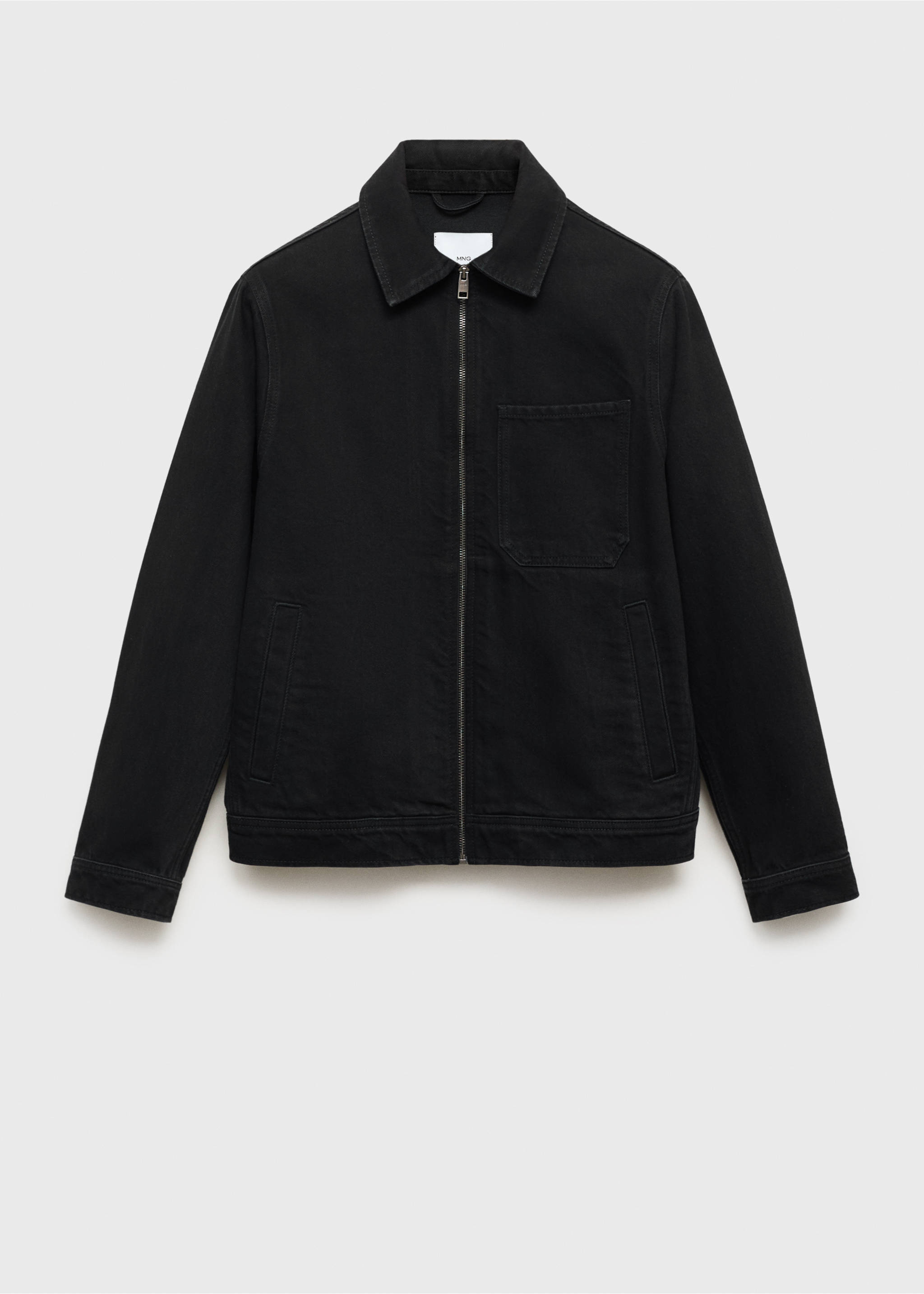 Blouson en jean poche - Article sans modèle, Black denim. Ref: 17035143-00.