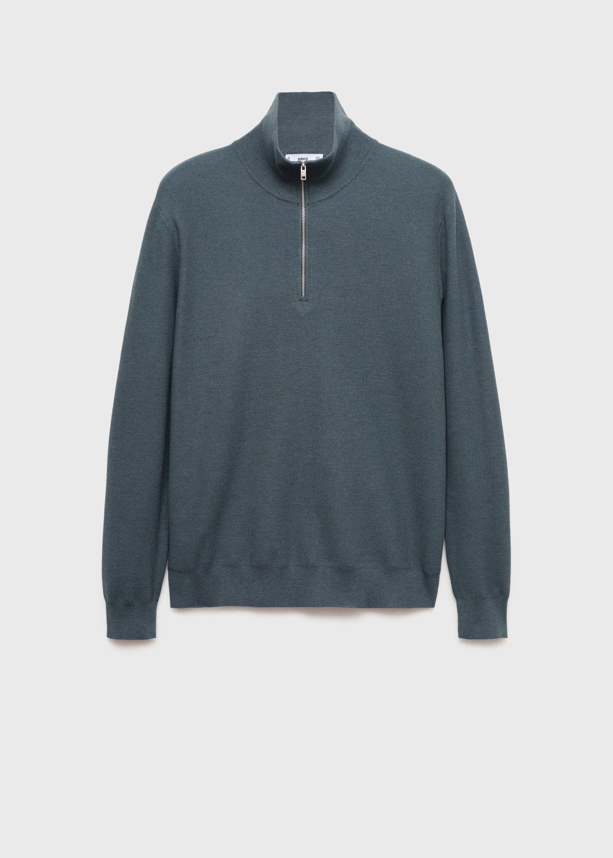 Pull-over microstructure col zippé - Article sans modèle