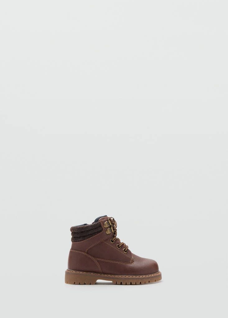 Lace-up mountain boots — Chocolate