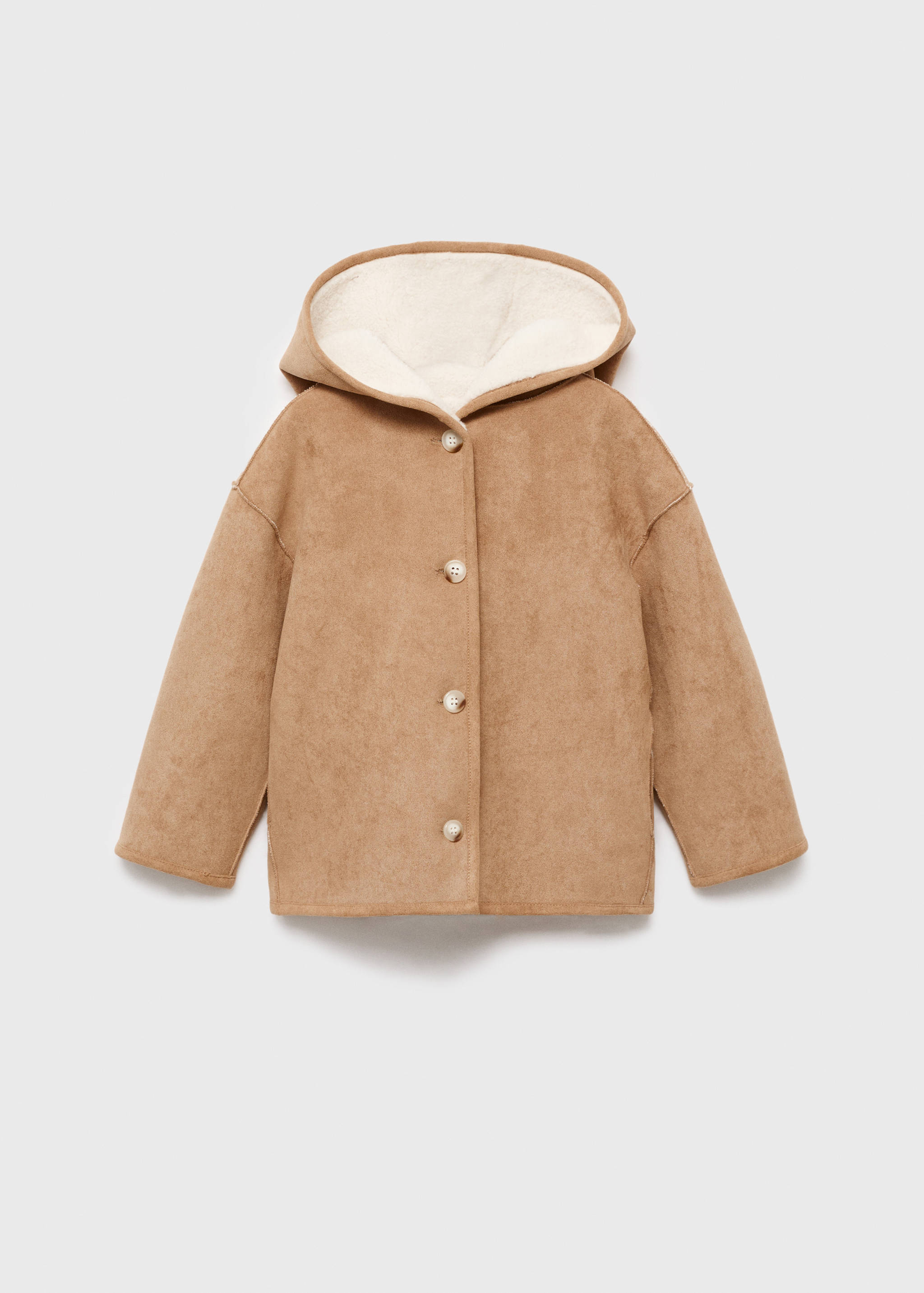 Reversible double-faced teddy coat - Article without model