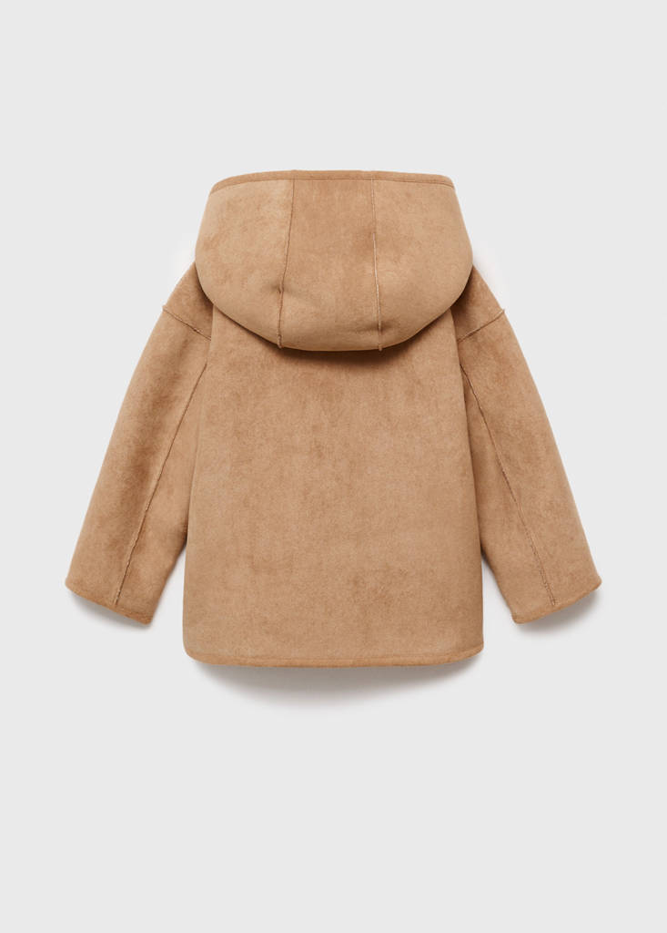 Reversible double-faced teddy coat — Medium Brown