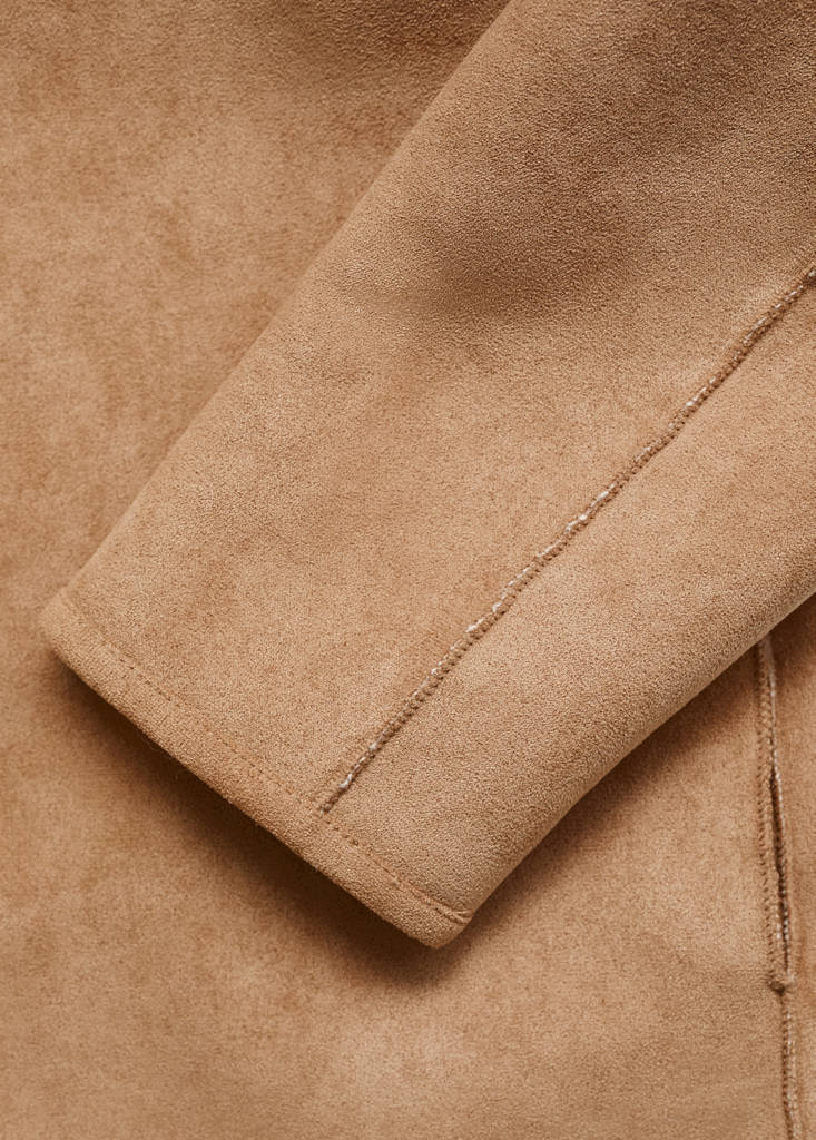 Reversible double-faced teddy coat — Medium Brown