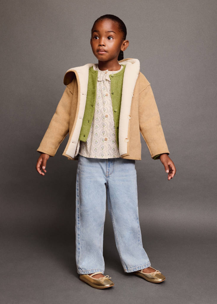 Reversible double-faced teddy coat — Medium Brown