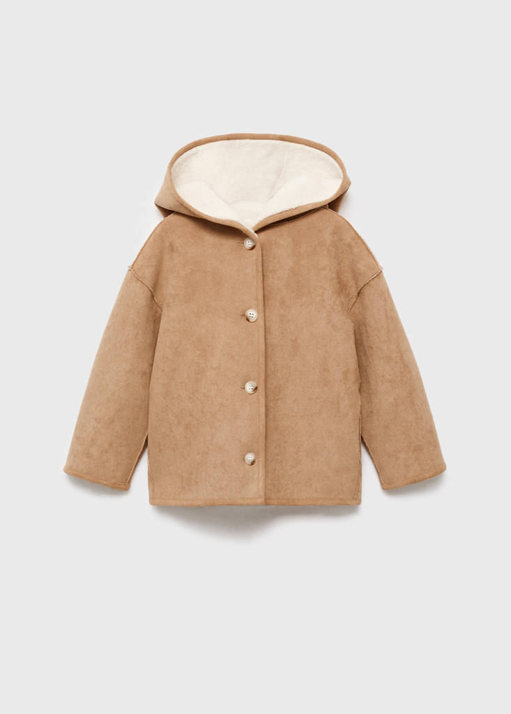Reversible double-faced teddy coat — Medium Brown