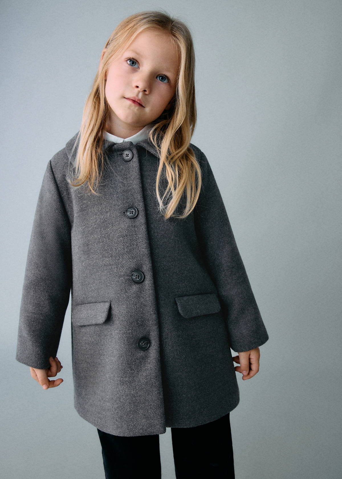Cloth midi-coat — Medium Heather Grey
