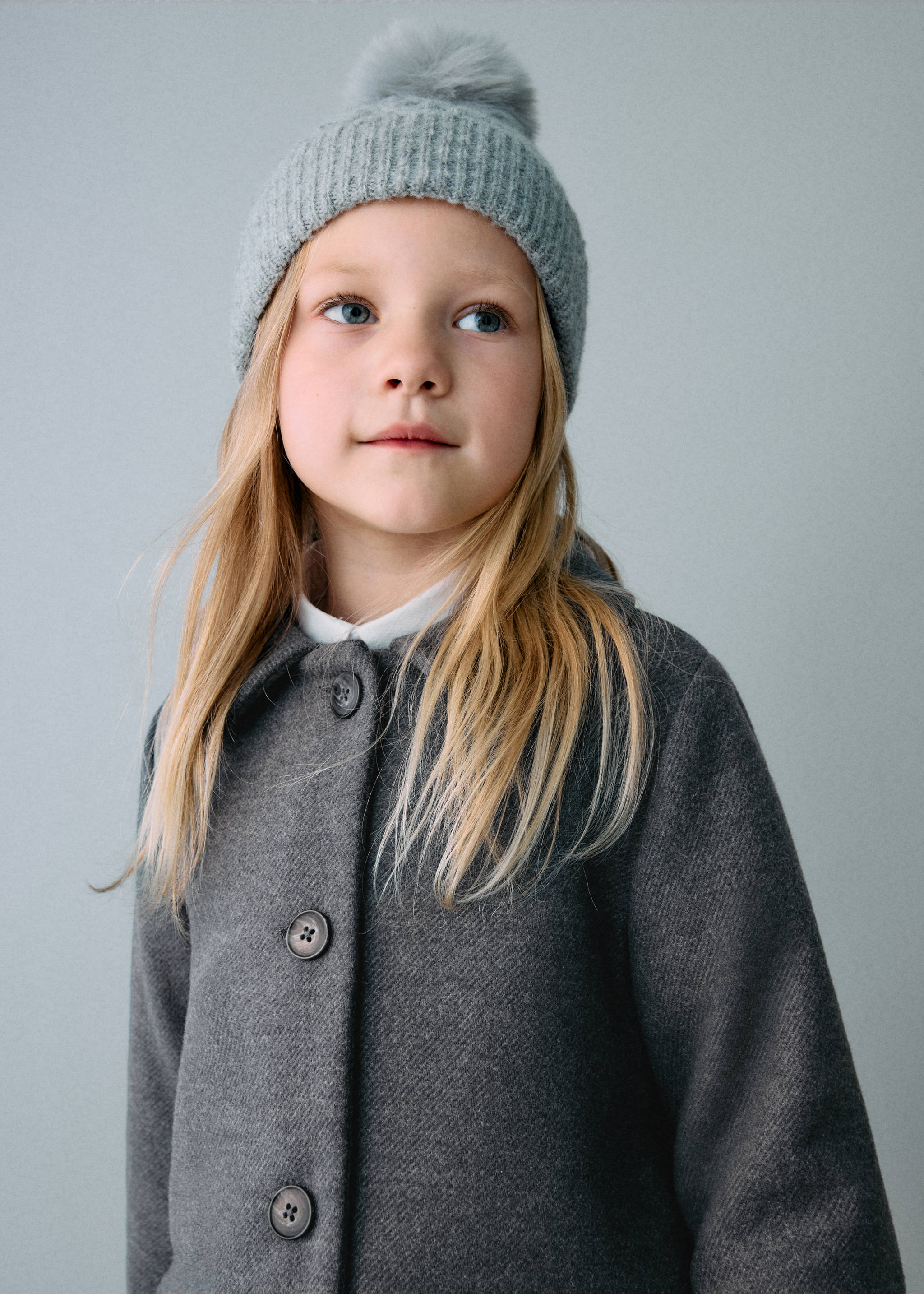 Abrigo paño midi - Detalle del artículo 1, Gris medio vigoré. Ref: 17035151-00.