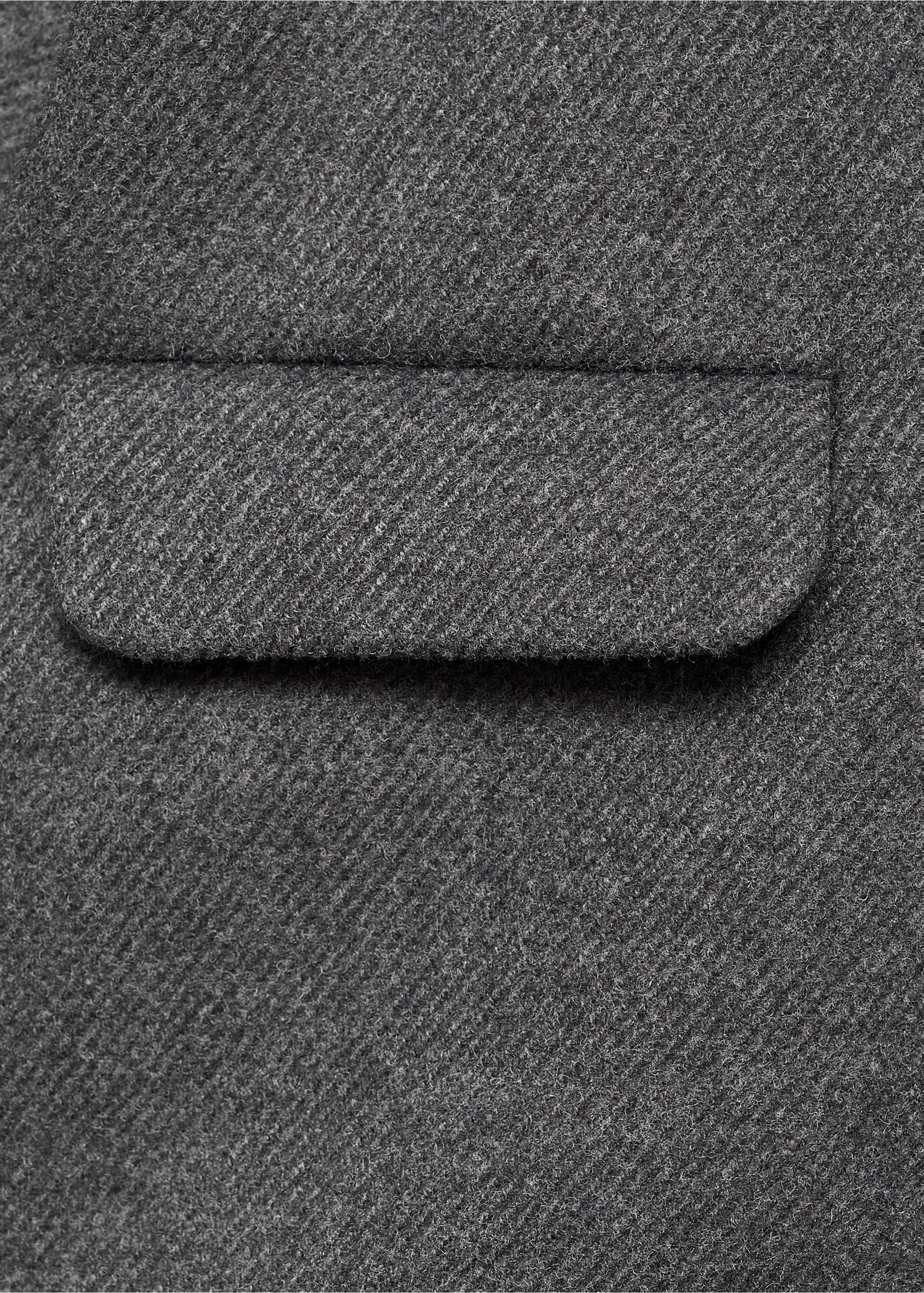 Abrigo paño midi - Detalle del artículo 8, Gris medio vigoré. Ref: 17035151-00.