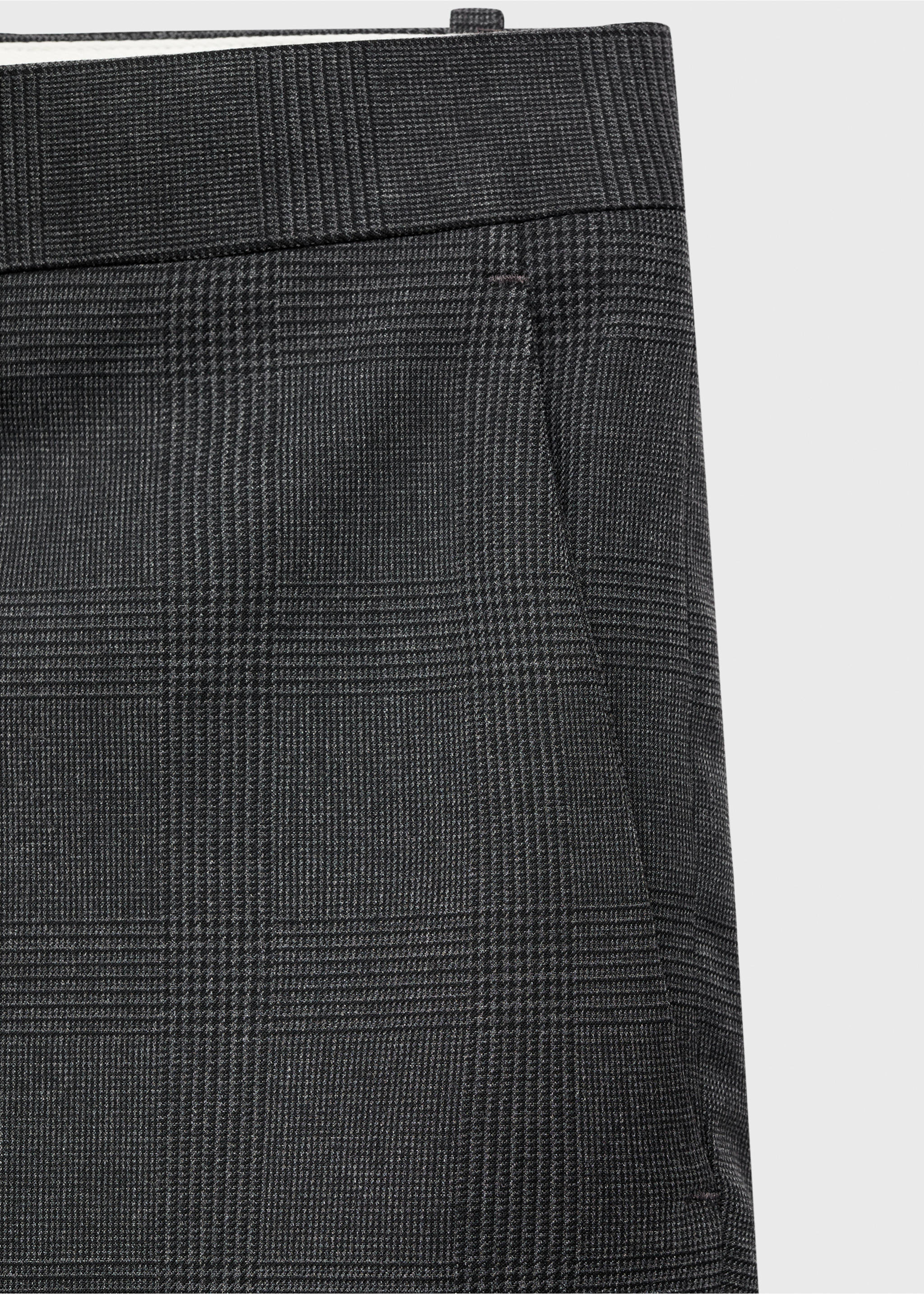 Milan slim-fit suit trousers - Details of the article 0, Dark Heather Grey. Ref: 17035153-00.